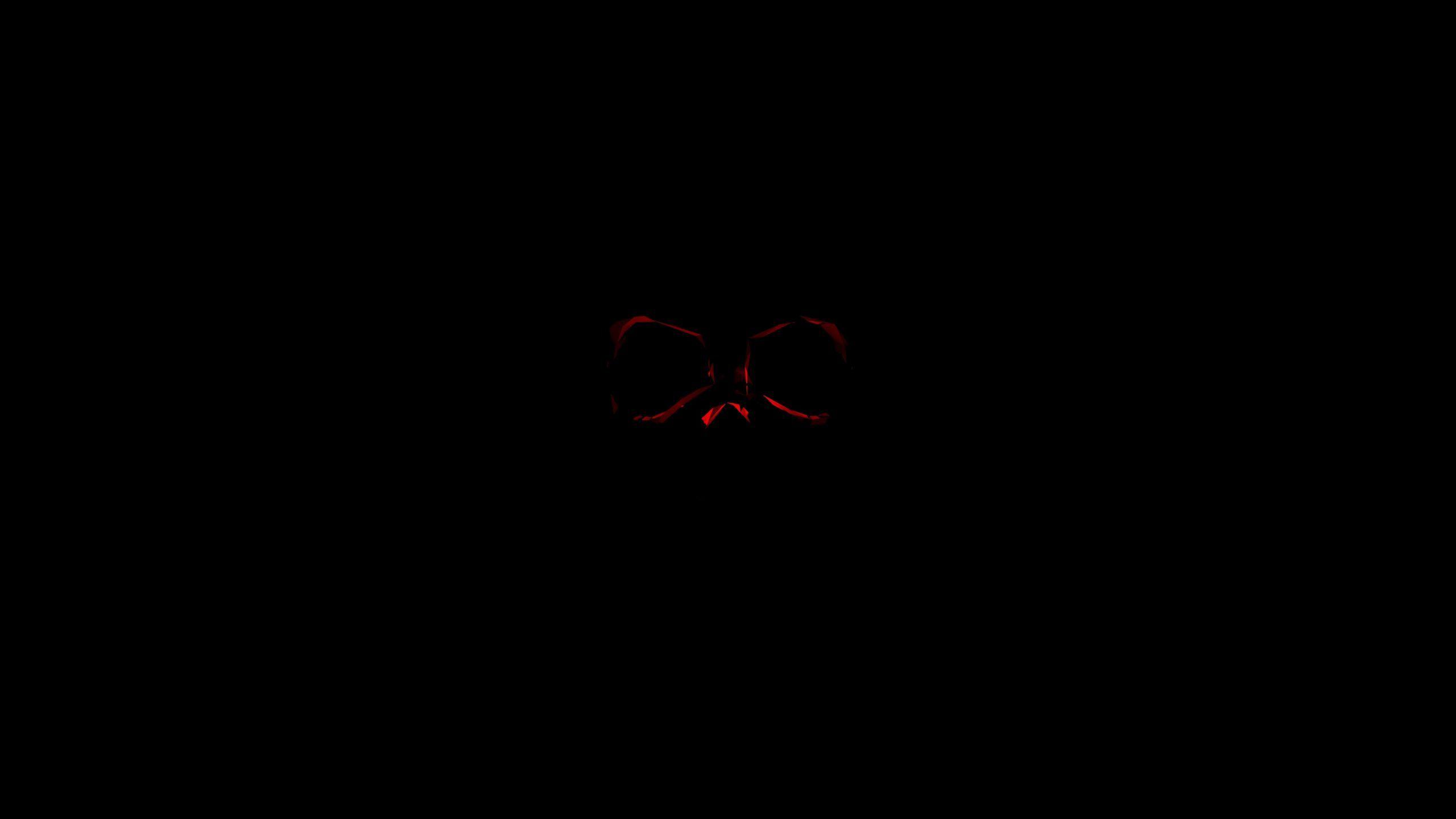 2560x1440 Download wallpaper 2560x1440 skull, dark, red, black, darkness widescreen 16:9 HD background