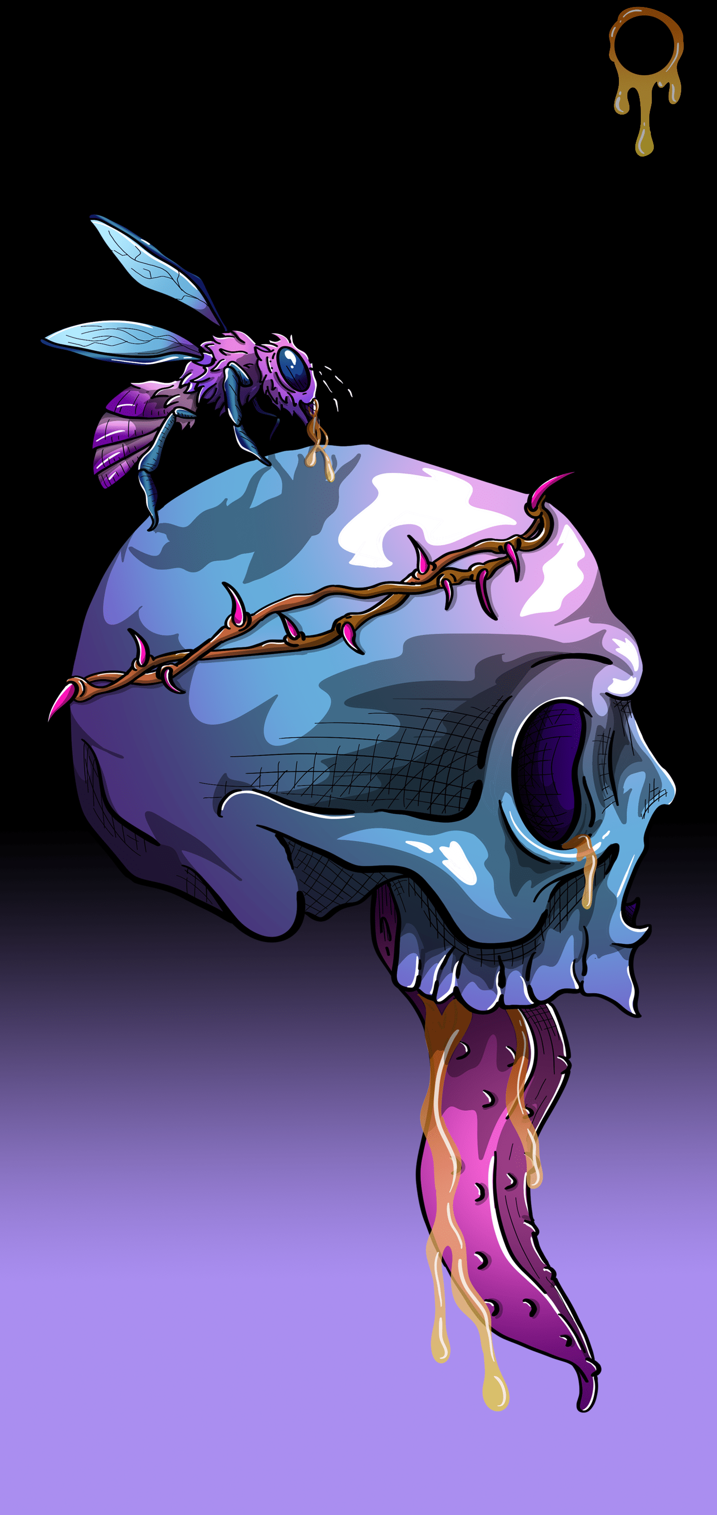1440x3040 S10 Wallpaper Skull