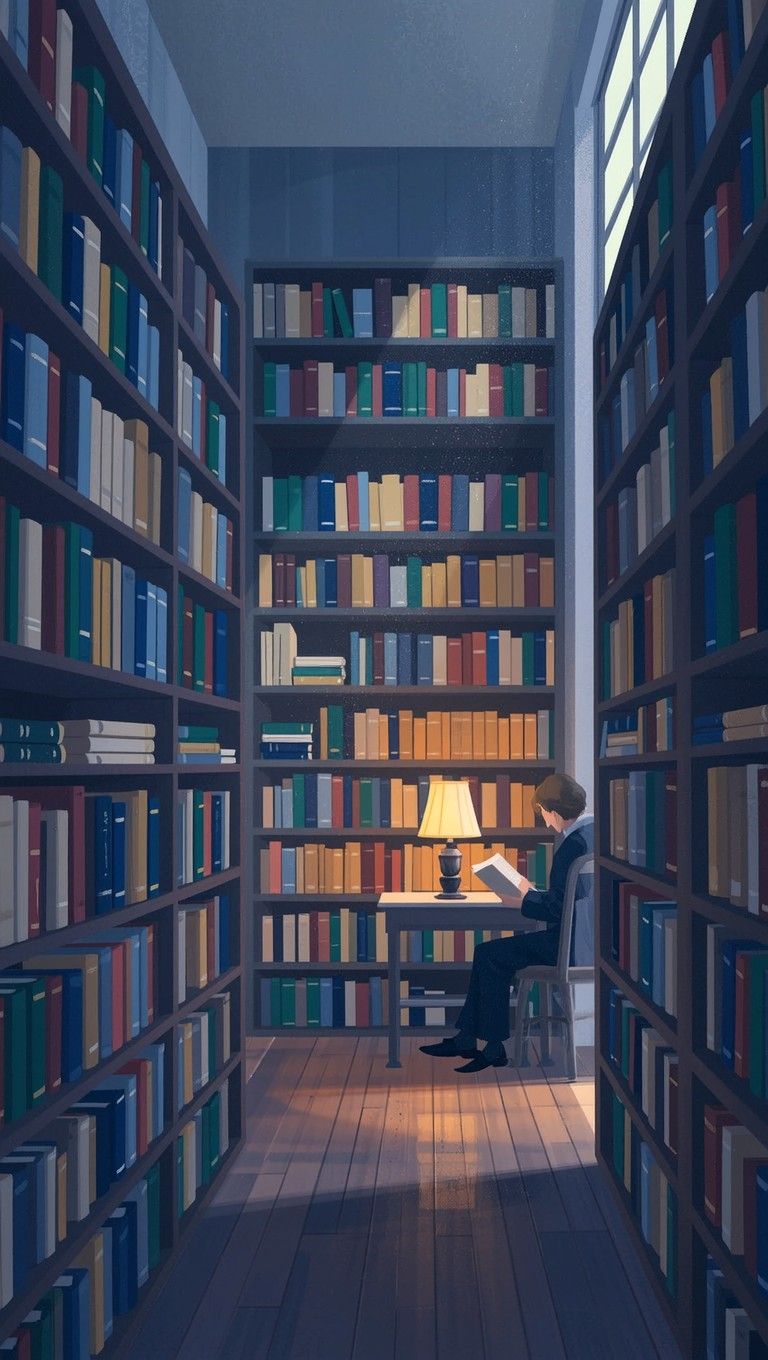 768x1360 Free Library Bookshelves Aesthetic Image, Books, Bookshelves