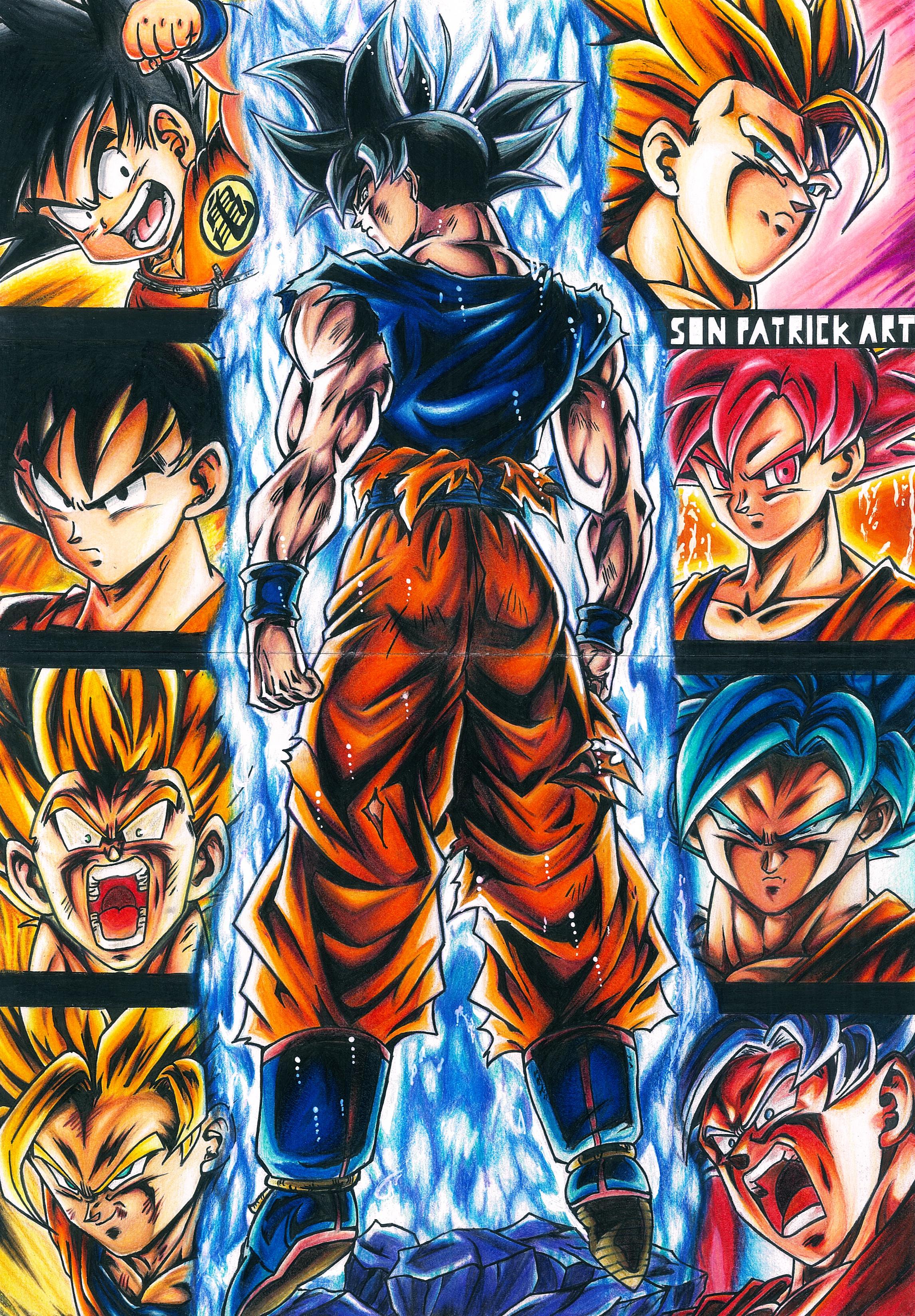 2291x3292 HELLO EVERYONE!! I've Finally Finished This Goku Mural Drawing I Started Some Months Ago. This Took +50 Hours Of Hard Work And I Put So Much Care Into It. Full Speed Drawing Video