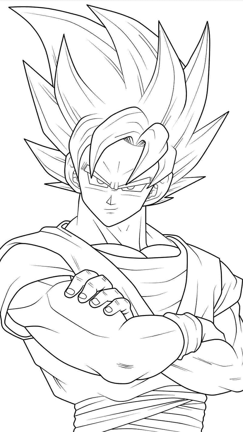 800x1422 Pencil Drawing, Goku, sketch art, HD phone wallpaper