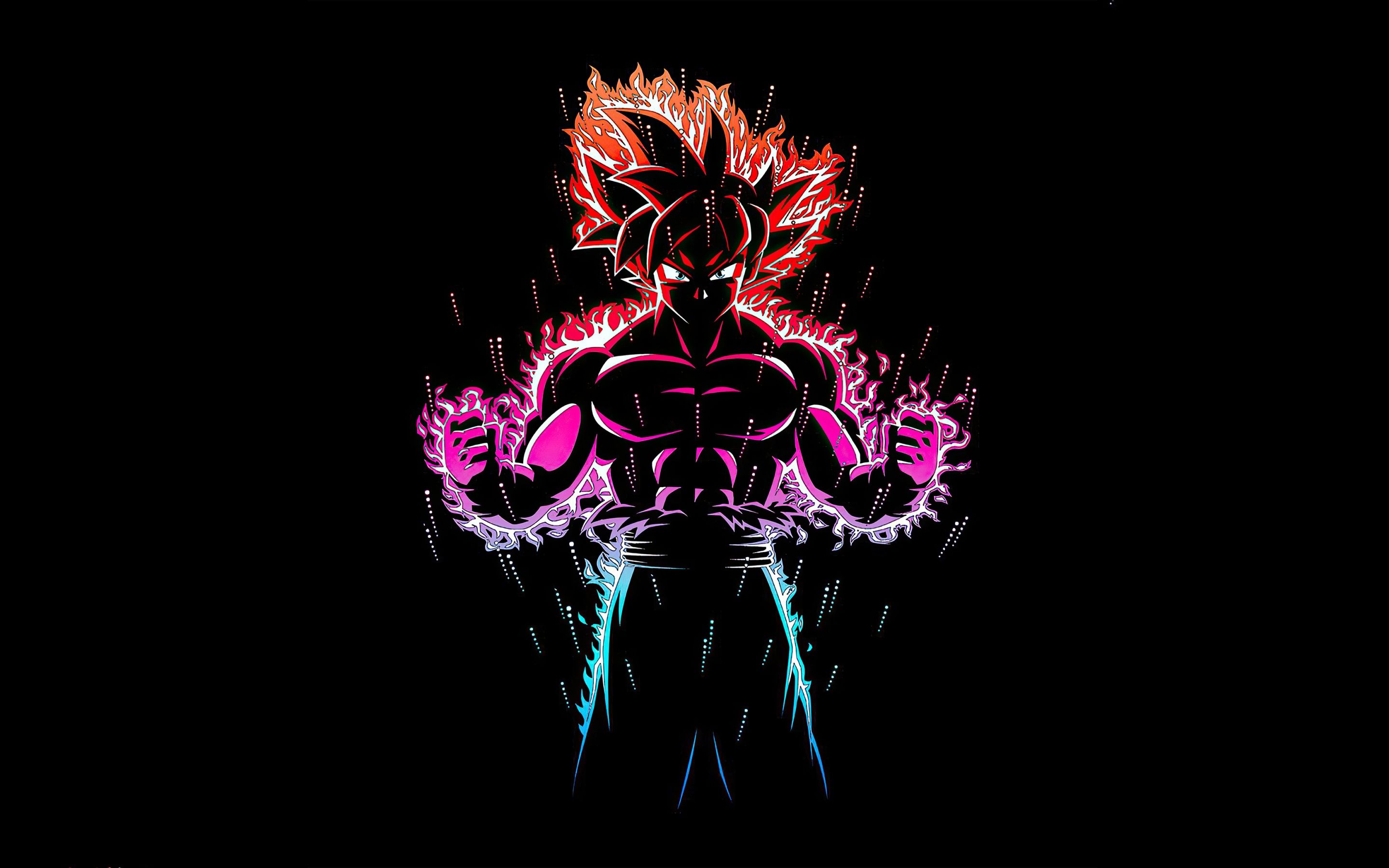 2880x1800 Ultra Instinct Goku Wallpaper 4K, Black background, Dragon Ball Z