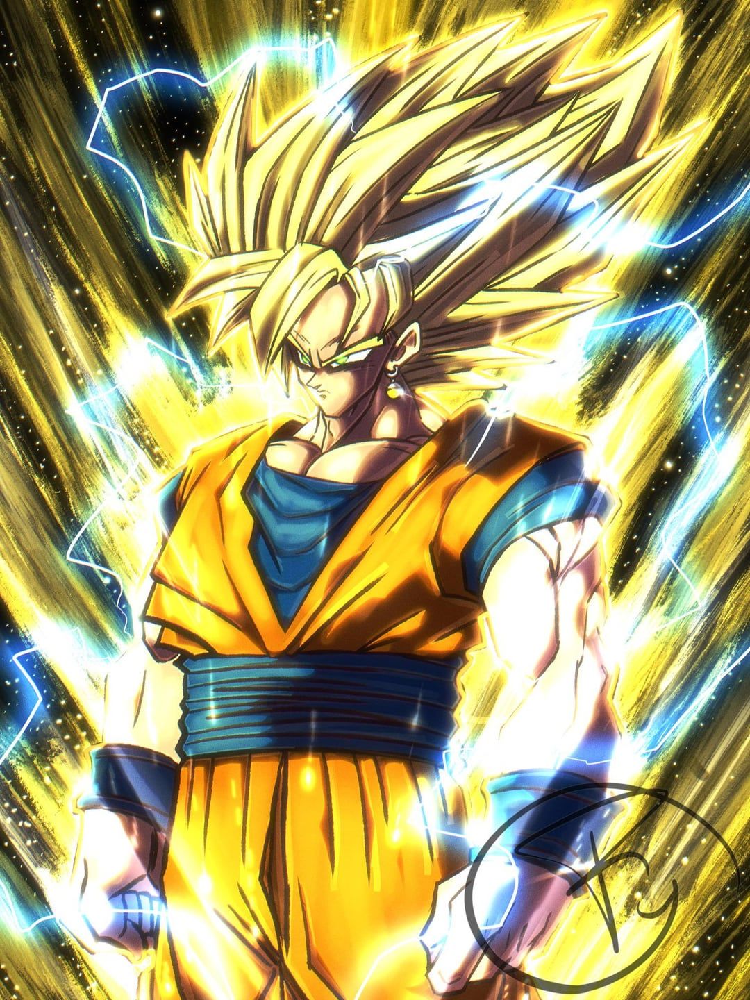 1080x1440 Ssj Goku drawing