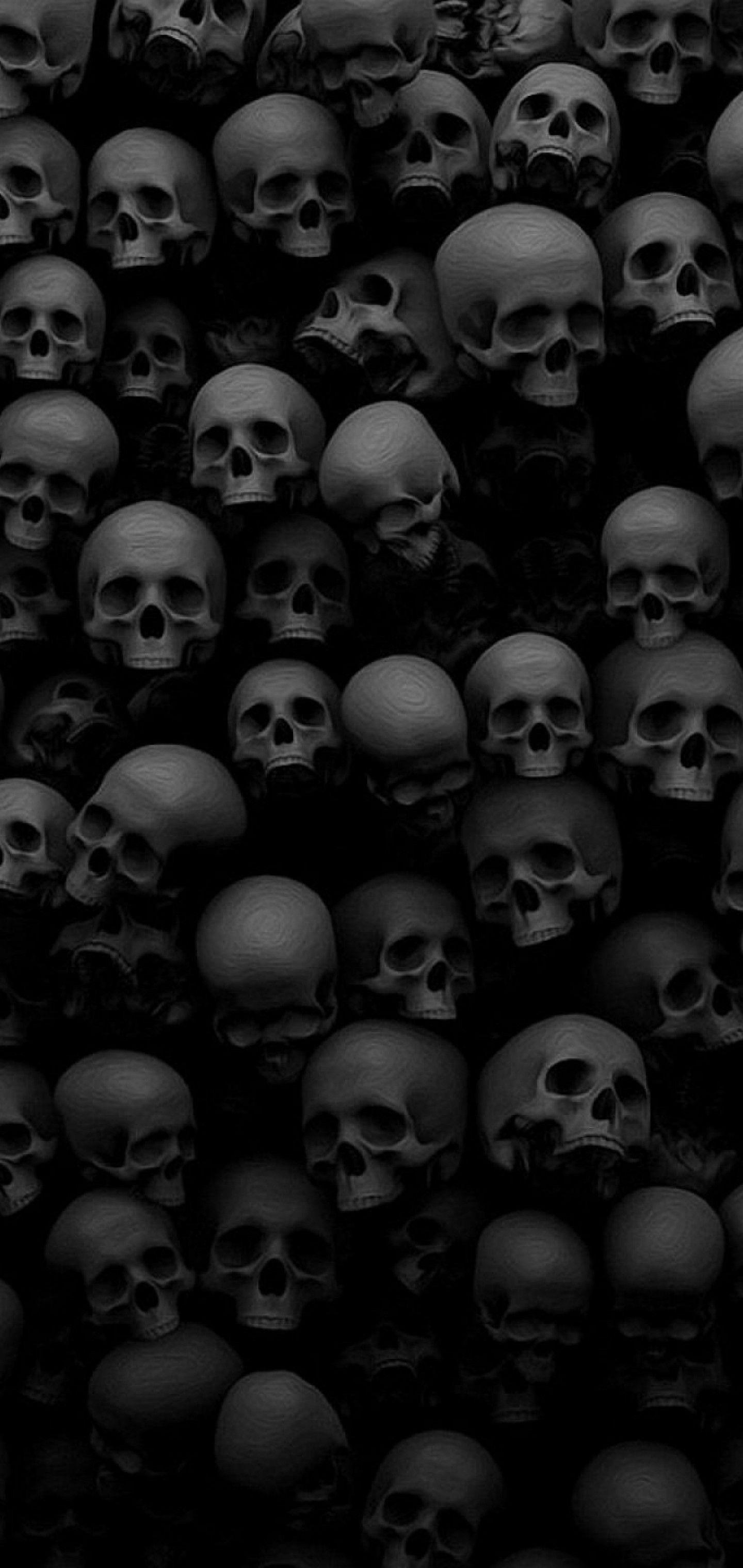1440x3040 S10 Wallpaper Skull