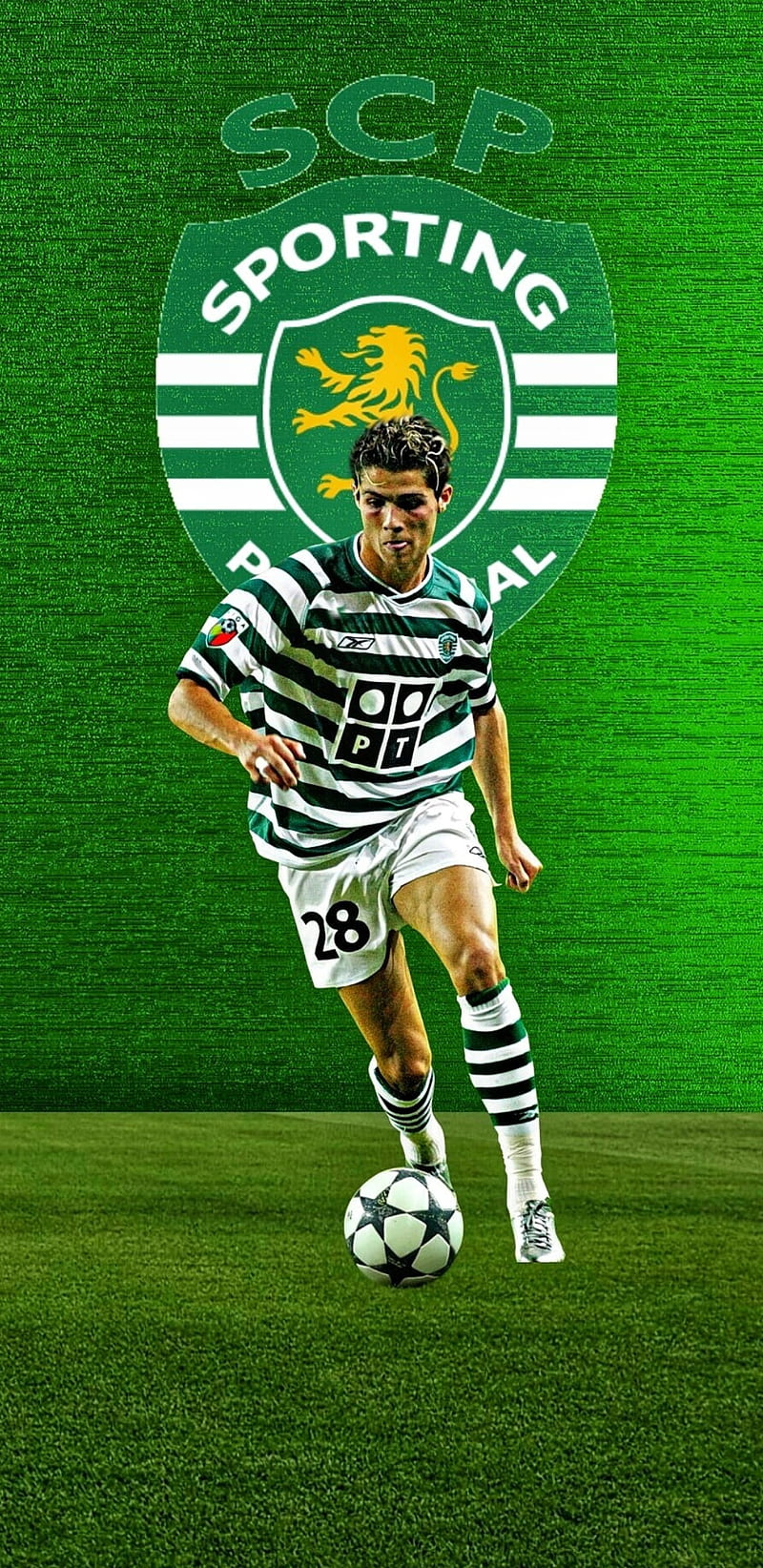 800x1644 CR7 Sporting, cristiano, cristiano ronaldo, football, portugal, ronaldo, sporting cp, HD phone wallpaper