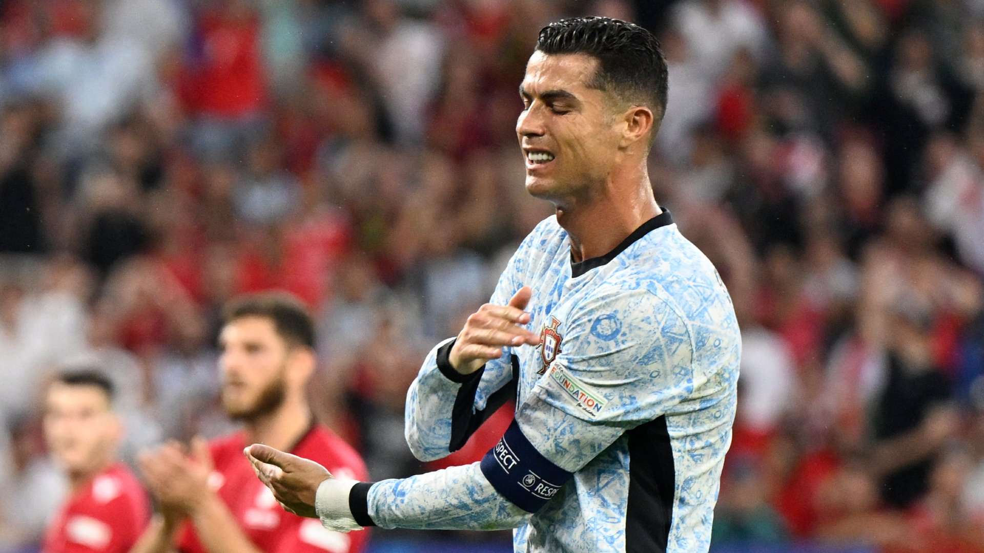 1920x1080 Cristiano Ronaldo finally fires a blank! Portugal superstar sees major tournament group stage record routed at Euro 2024. Goal.com US