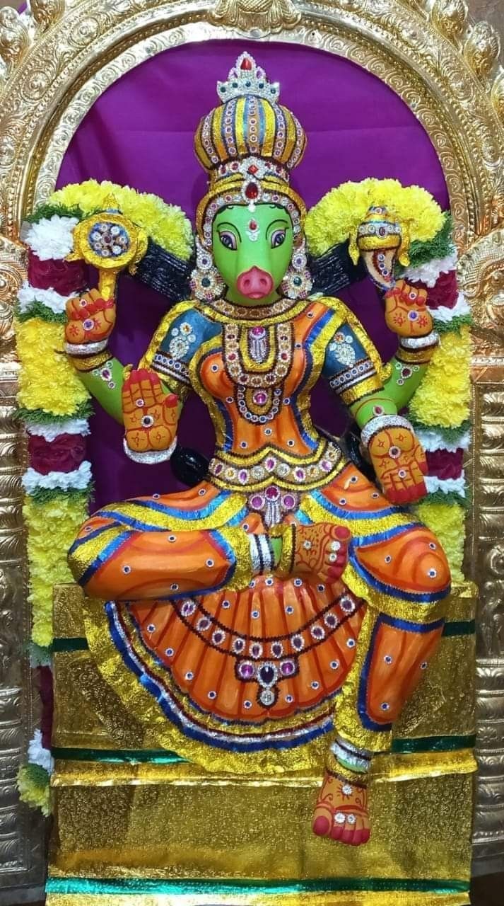 713x1280 Idol of Hindu Goddess in Temple Art. Varahi devi image, Murugan image wallpaper, Varahi ammavaru HD image