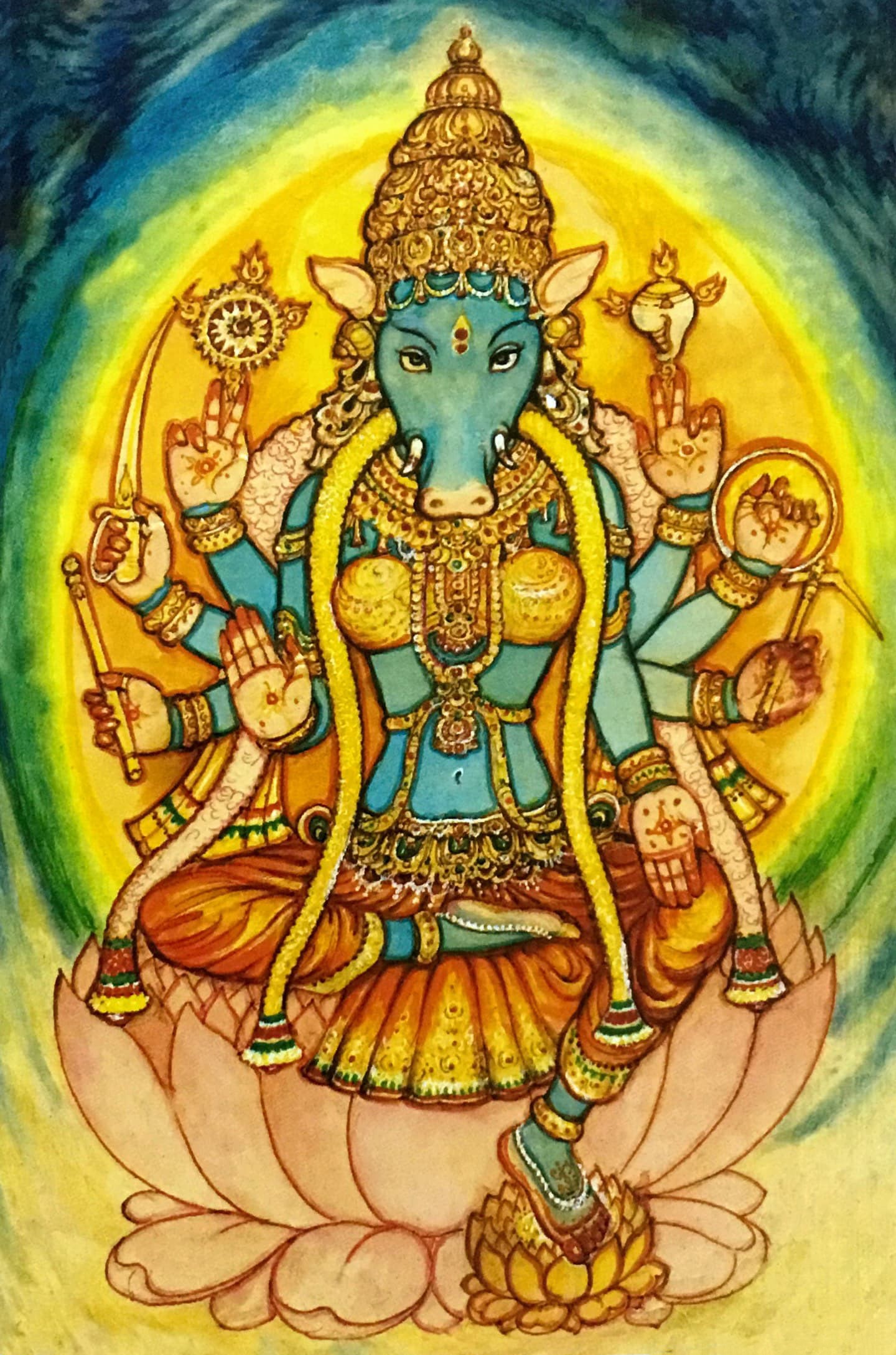 1440x2178 Goddess Vārāhī (by Yogamba Sahita Atmanandantha) Śrī Vidyā Online Forum