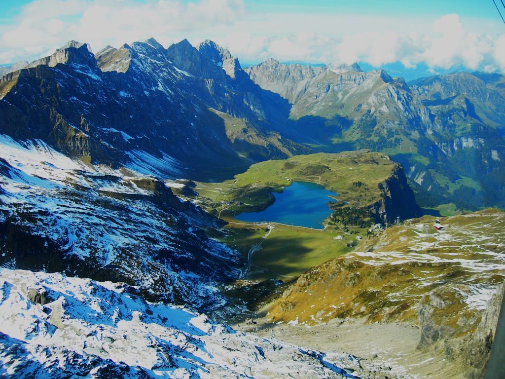 1024x768 Mt. Titlis. Taken at the top of Mt. Titlis in the Swiss Alp