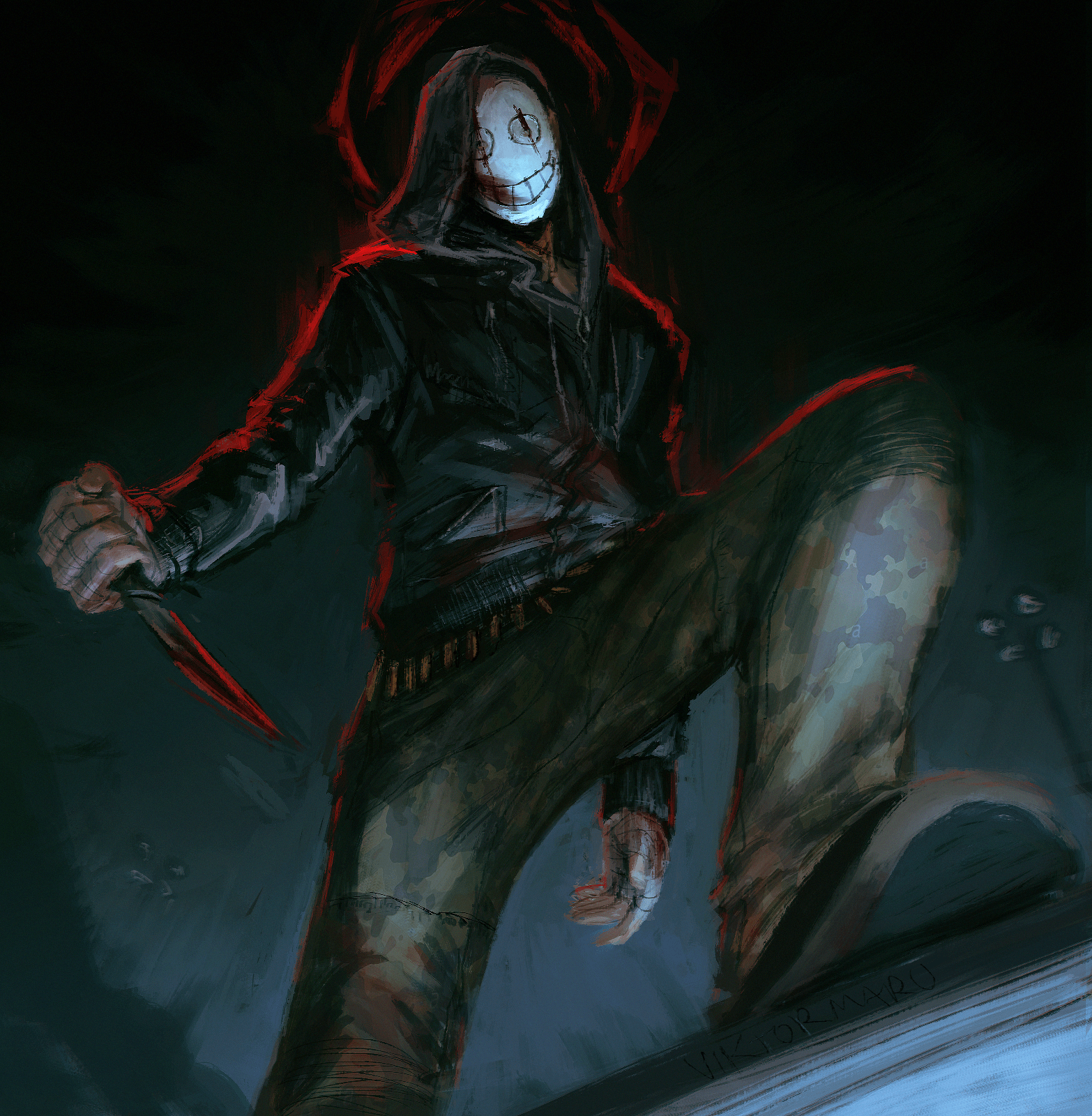 1566x1600 Drew my first DbD fanart: The Legion!