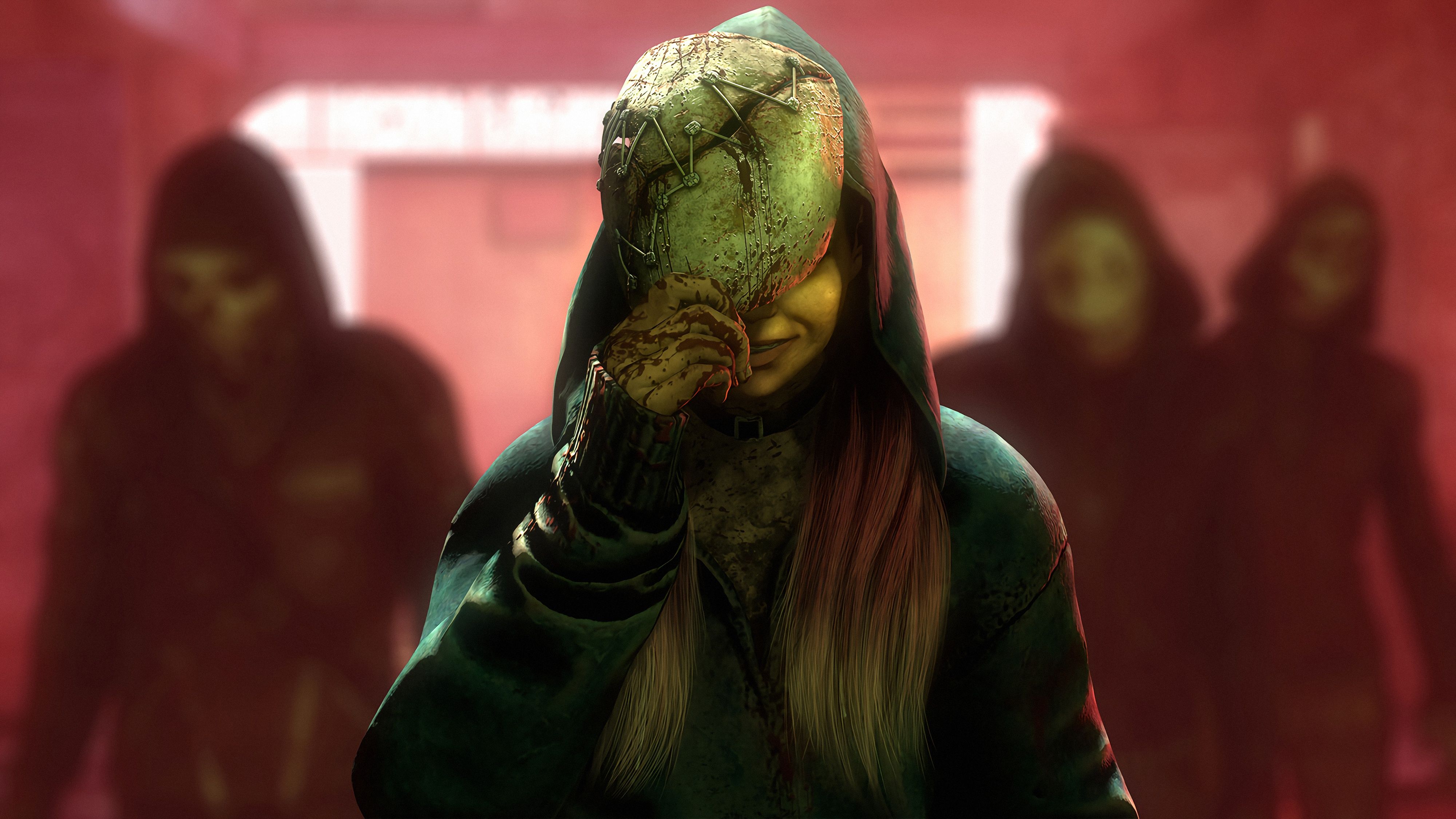 4000x2250 Wallpaper girl, rendering, blood, mask, Susie, Dead by Daylight for mobile and desktop, section игры, resolution 4000x2250
