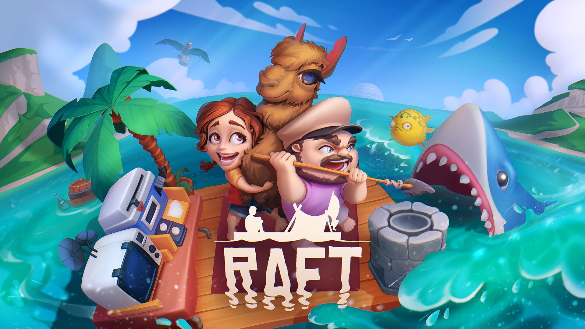 1920x1080 Download Video Game Raft HD Wallpaper