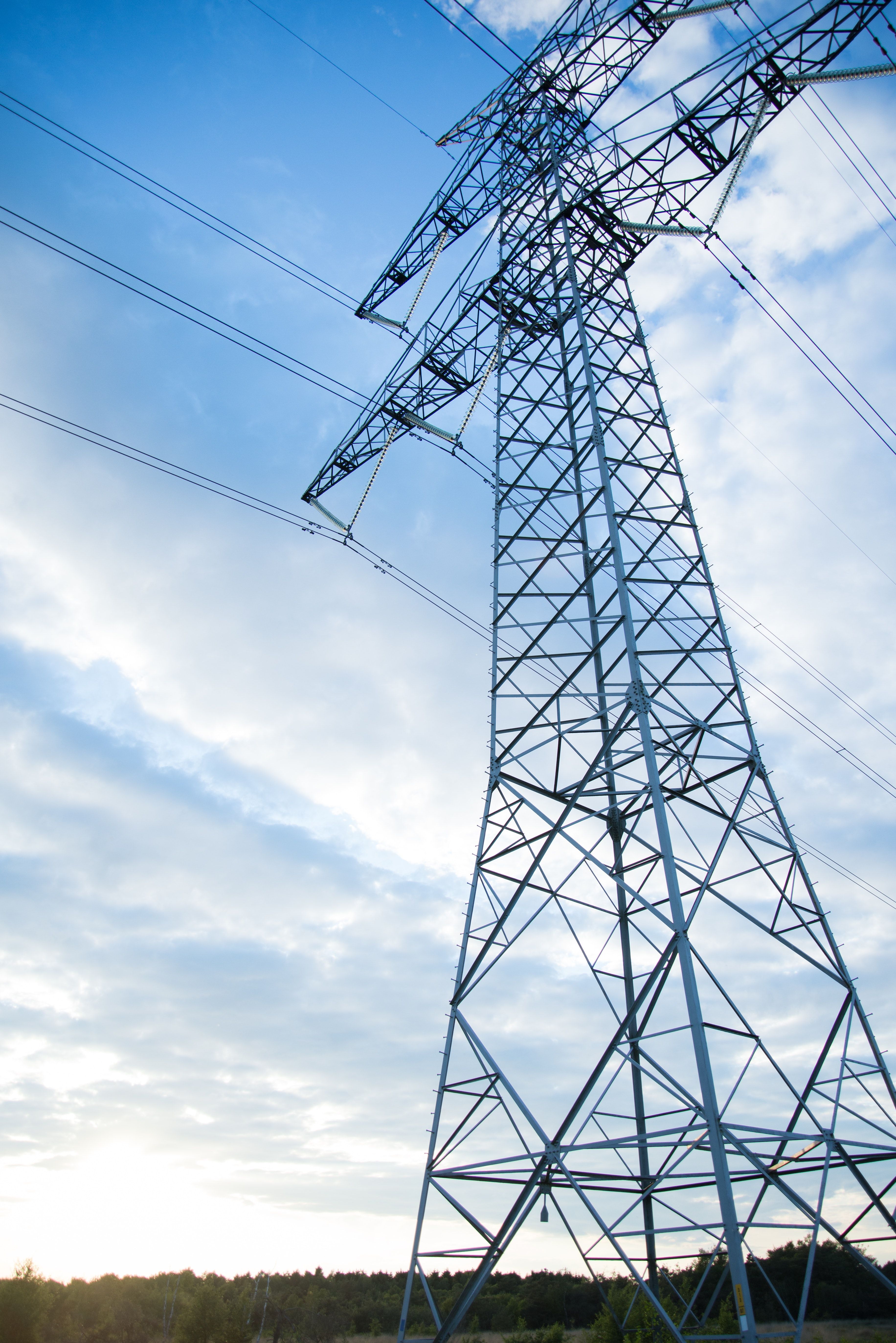 3664x5489 Free photo: Gray Transmission Line Under Blue Sky at Daytime, Clouds, Current