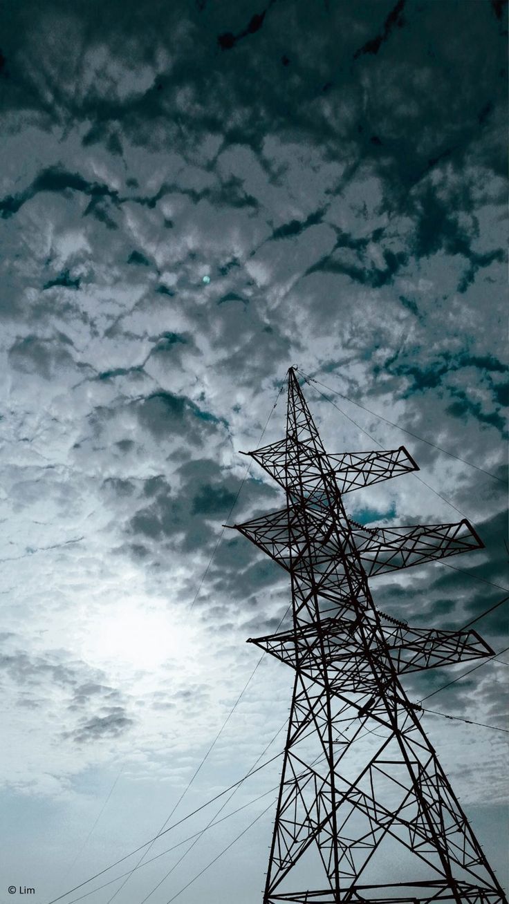 736x1308 Electric Tower Sun Clouds 4K Ultra HD Mobile Wallpaper for iPhone & Android