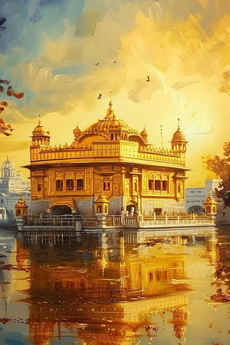 736x1104 Gurdwara Sikh Art Golden Temple Poster Unframed Sikh Wall Art Sikhism Gurdwara Sahib Wallpaper Sikh Gift Home Decor Sikh Art Oil Painting