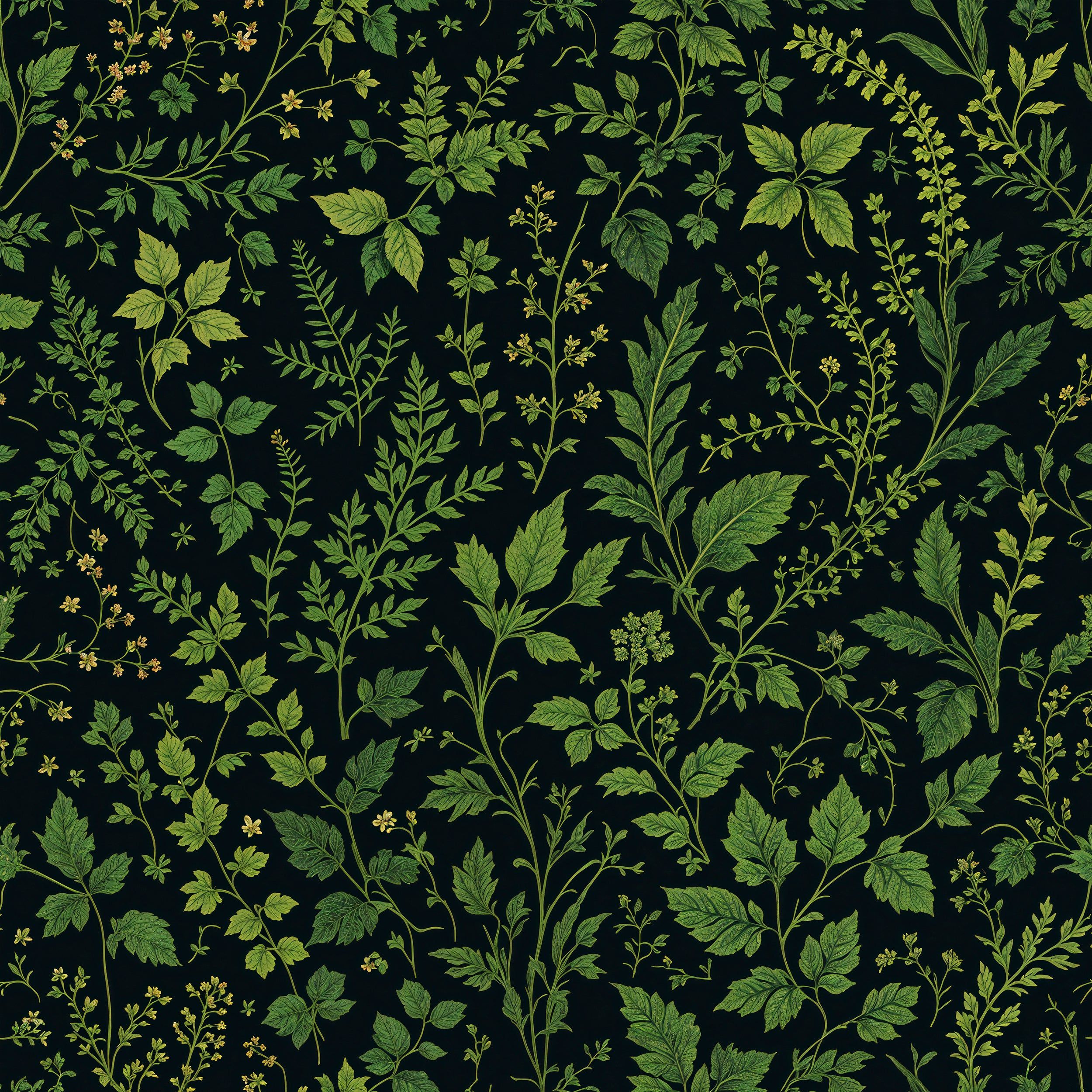2500x2500 Dark Botanical Forest Fern Wallpaper and Stick Nature Wallpaper Traditional / 28W x 96H