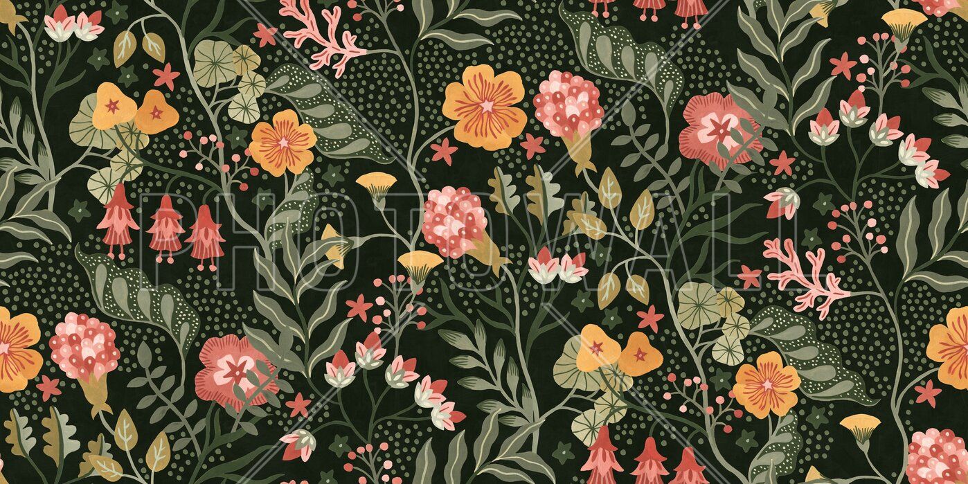 1398x699 Wallpaper And Blossom Green & Design Room The Wall Or Peel And Stick