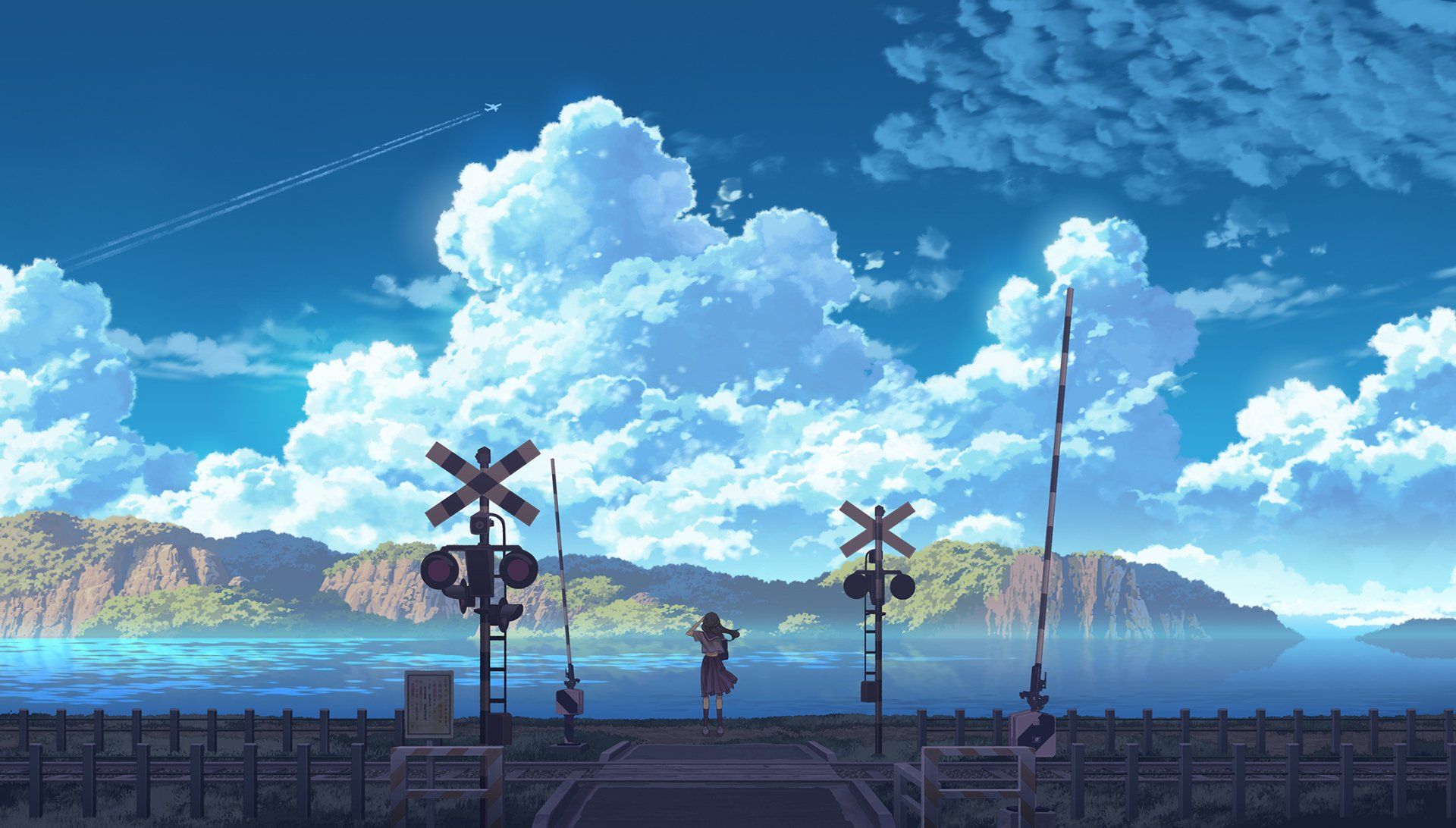 1920x1092 Anime Railroad Bliss: HD Wallpaper
