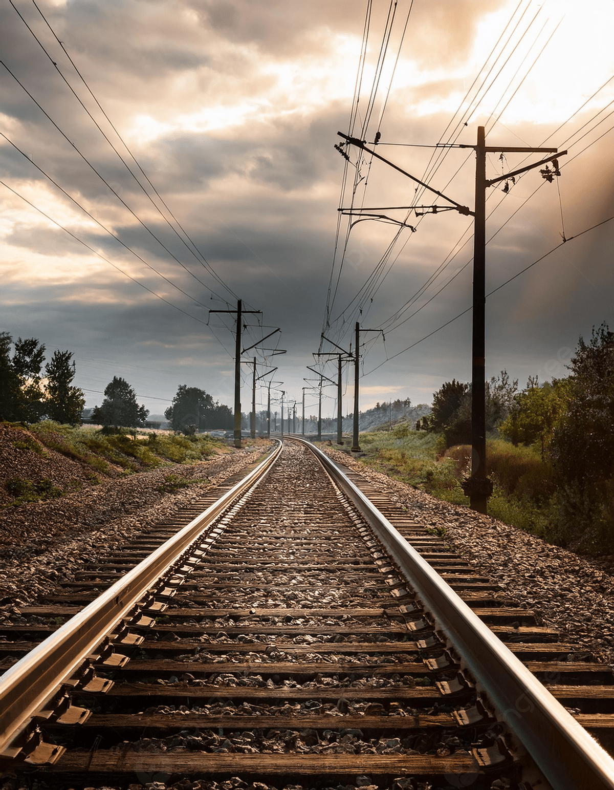 1200x1543 Train Tracks Vanishing Into The Distance Photo And Picture For Free Download