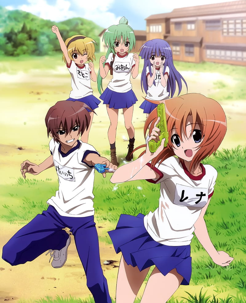 800x985 Higurashi No Naku Koro Ni, Sonozaki Mion, Furude Rika, Houjou Satoko, Maebara Keiichi, HD phone wallpaper