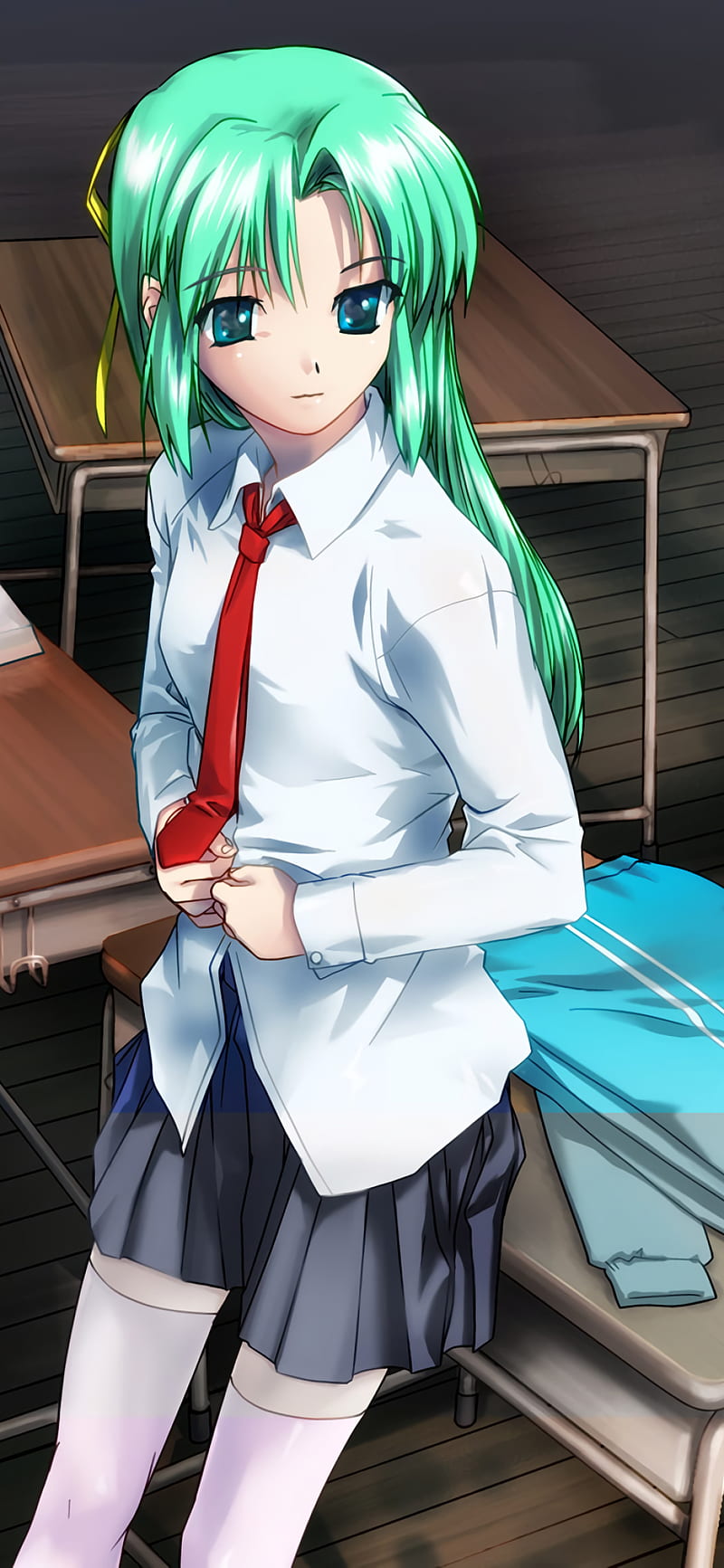 800x1733 Two Faces of Rika, higurashi, furude rika, furude, rika, HD wallpaper