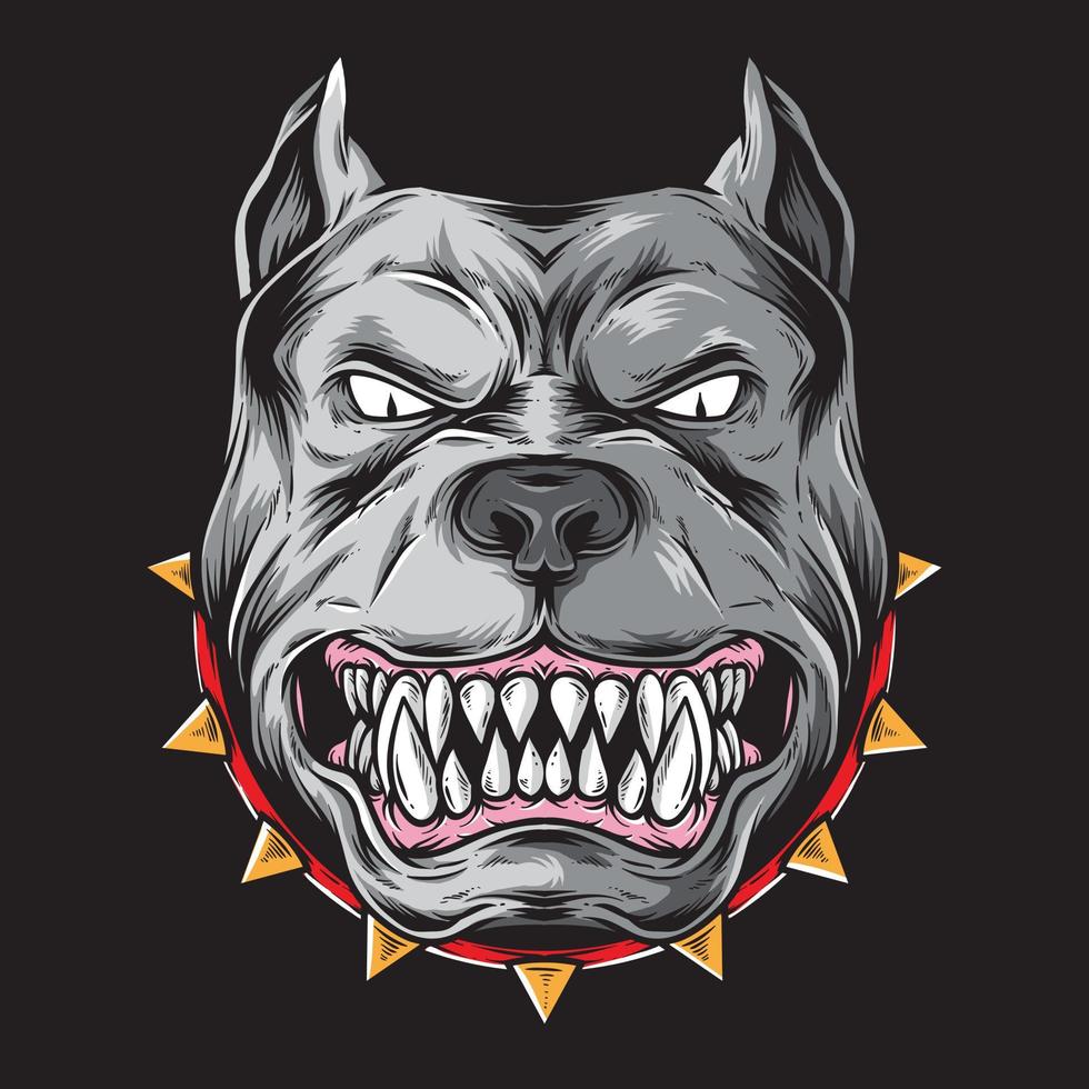 980x980 angry dog head vector logo