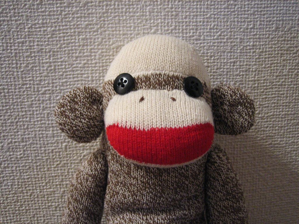 1024x768 Mon Chan The Sock Monkey. He Is Adopted By My Sister Last Y