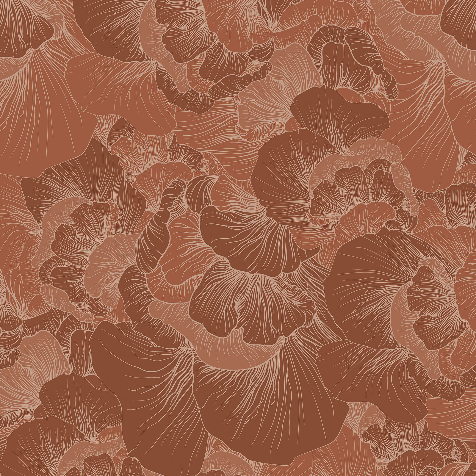 1600x1600 Venation Wallpaper Terracotta from 17 Patterns