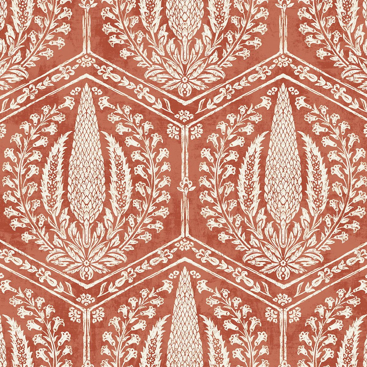 1200x1200 Seabrook Designs Cyrus Harvest Red Terracotta Wallpaper