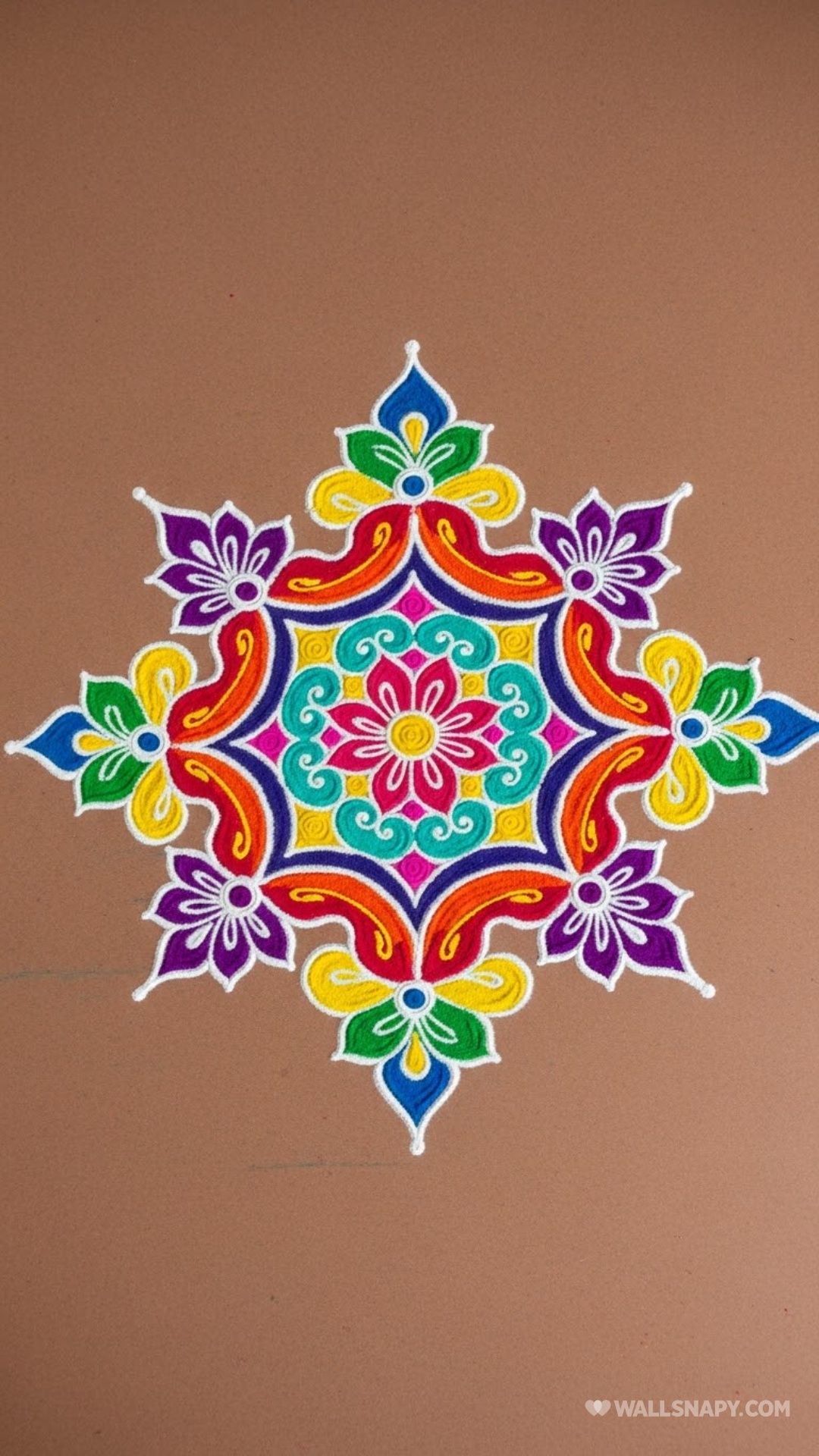 1080x1920 Colorful easy rangoli design HD mobile 1080p