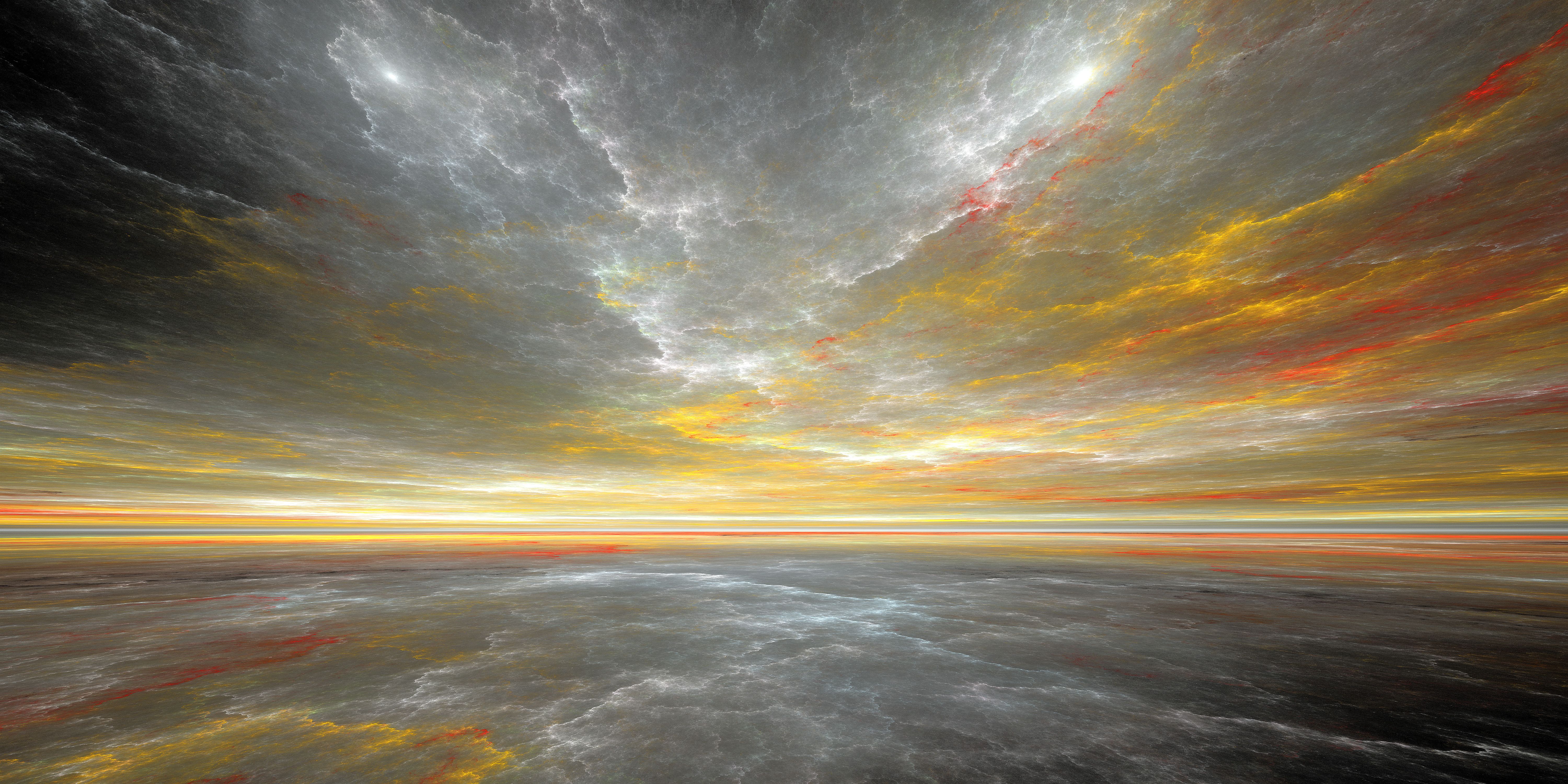 6000x3000 Waves Sky Fractal Art Abstract 4k Wallpaper, HD Artist Wallpaper, 4k Wallpaper, Image, Background, Photos and Picture