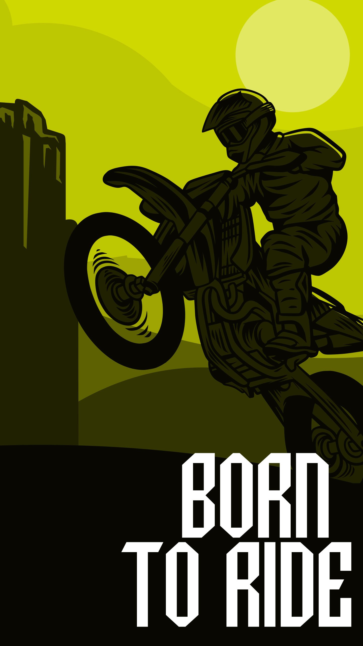 1440x2560 Born To Ride Wallpaper