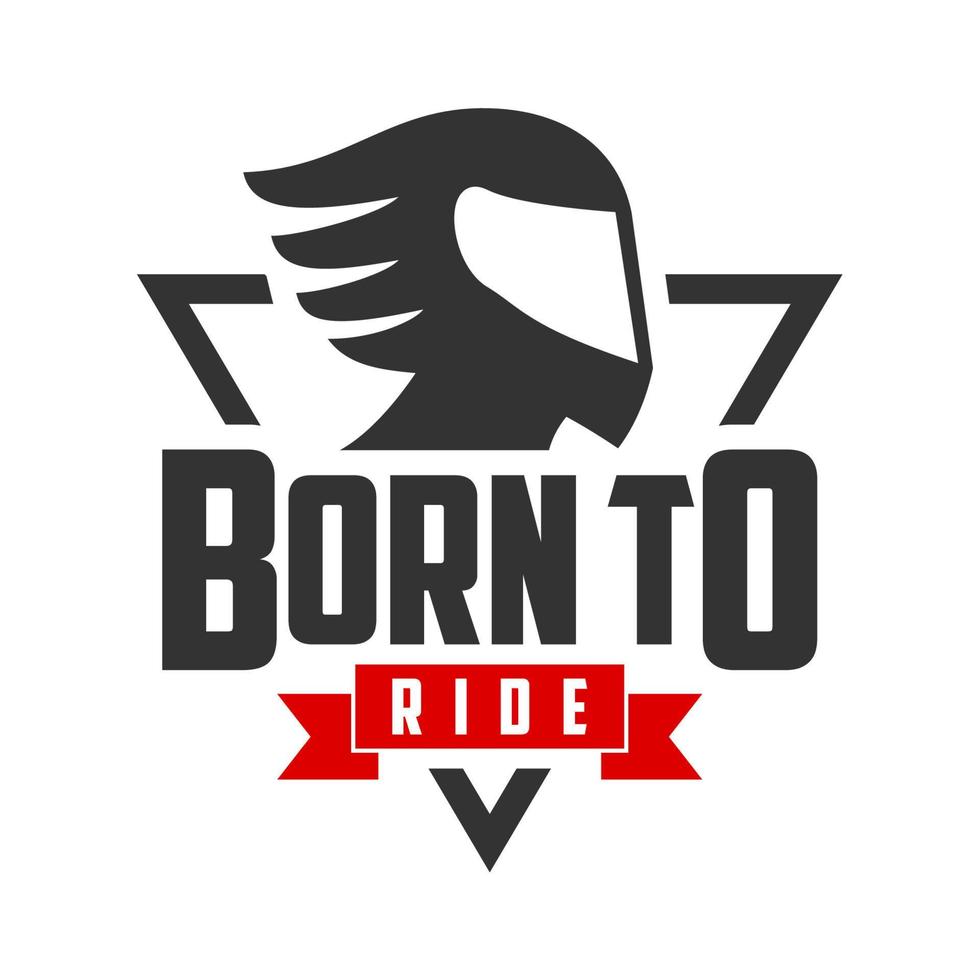 980x980 Helmet vector logo. Born to ride
