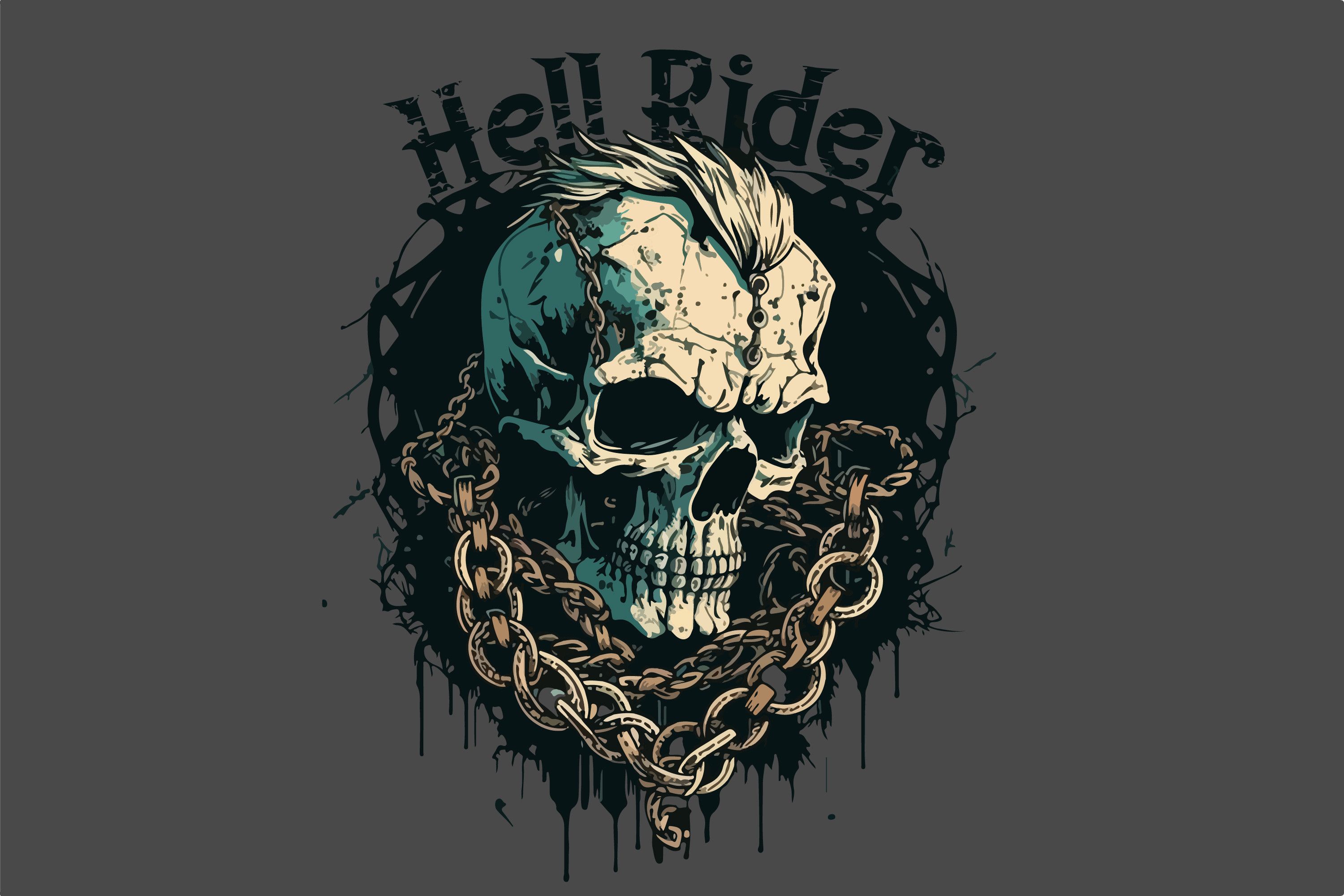 3000x2000 Skull, Born to Ride. Vector Illustration Graphic by Fractal font factory · Creative Fabrica