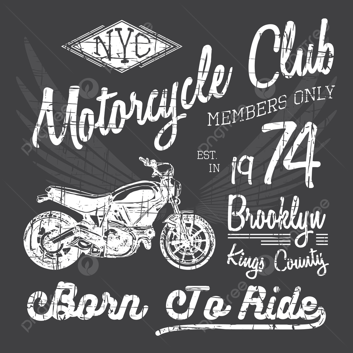 1200x1200 Nyc Motorcycle Tshirt Design With Typography And Graphics Photo, Motorbike, Sign, Usa Background Image And Wallpaper for Free Download