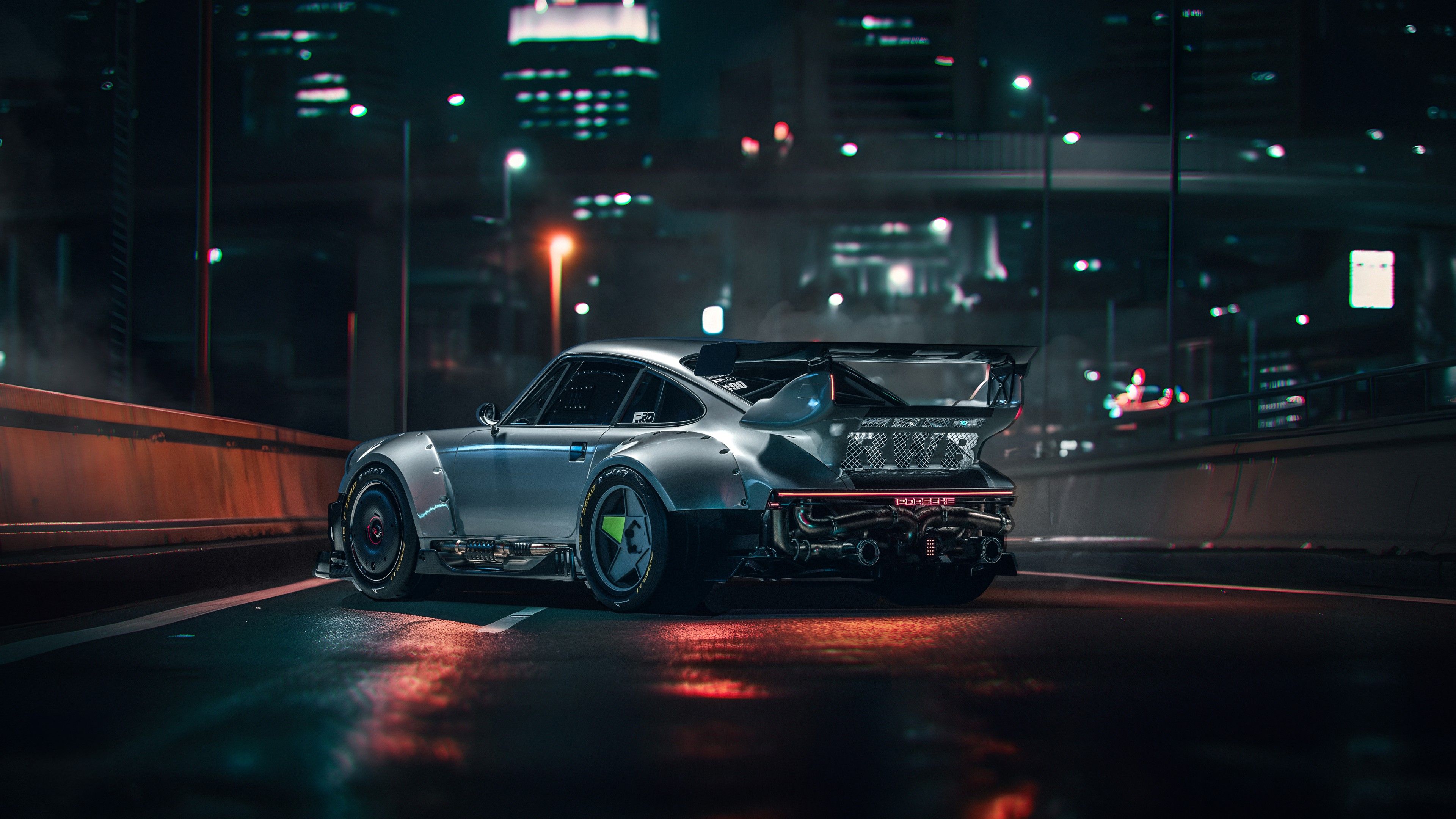 3840x2160 Cyberpunk Porsche 4K Wallpaper Car Wallpaper