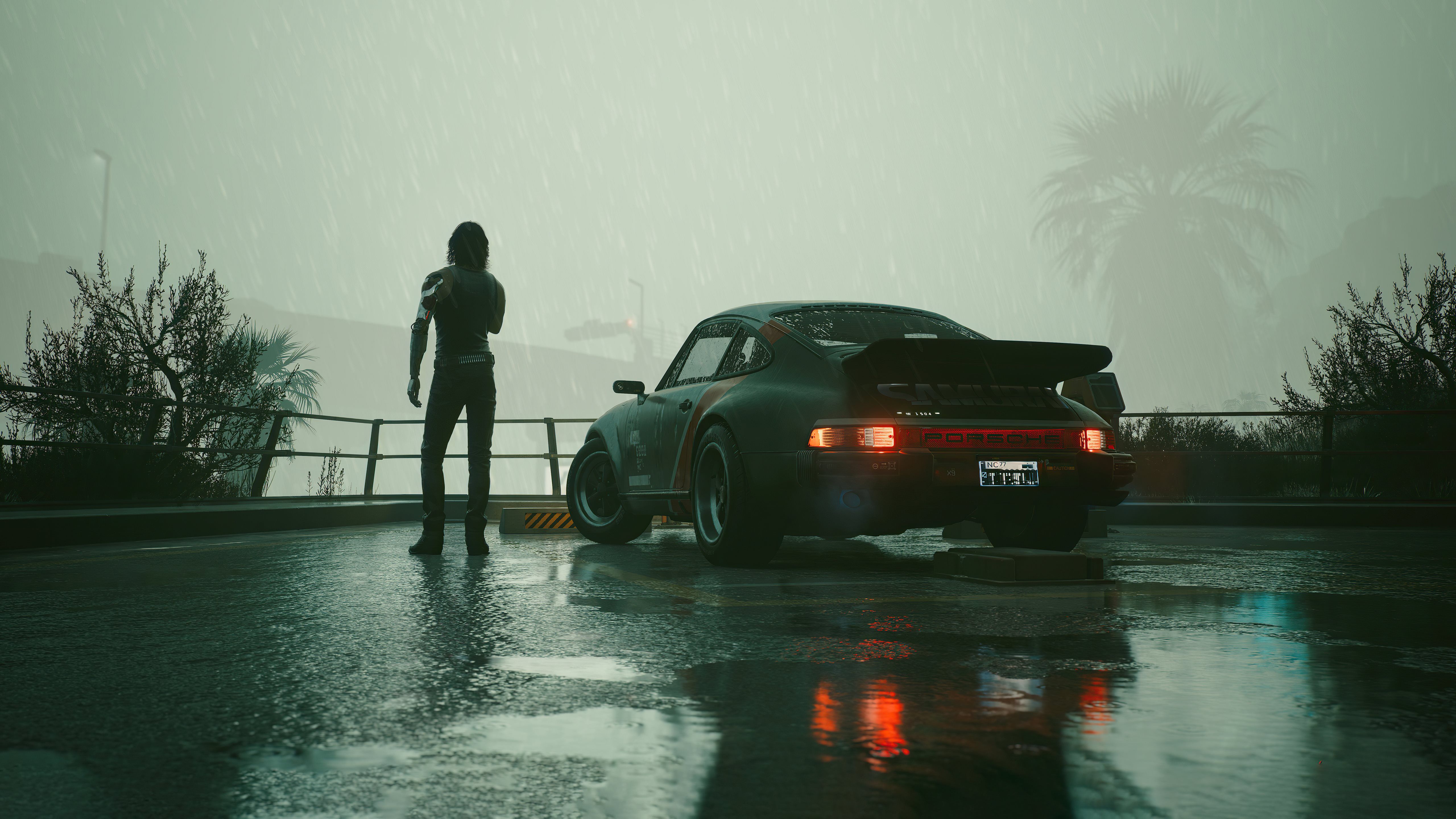 5120x2880 porsche 911 turbo cyberpunk 2077 johnny silverhand MacBook Air Wallpaper Download
