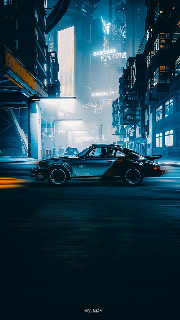 728x1294 4096x2304px. free download. HD wallpaper: car, Porsche cyberpunk
