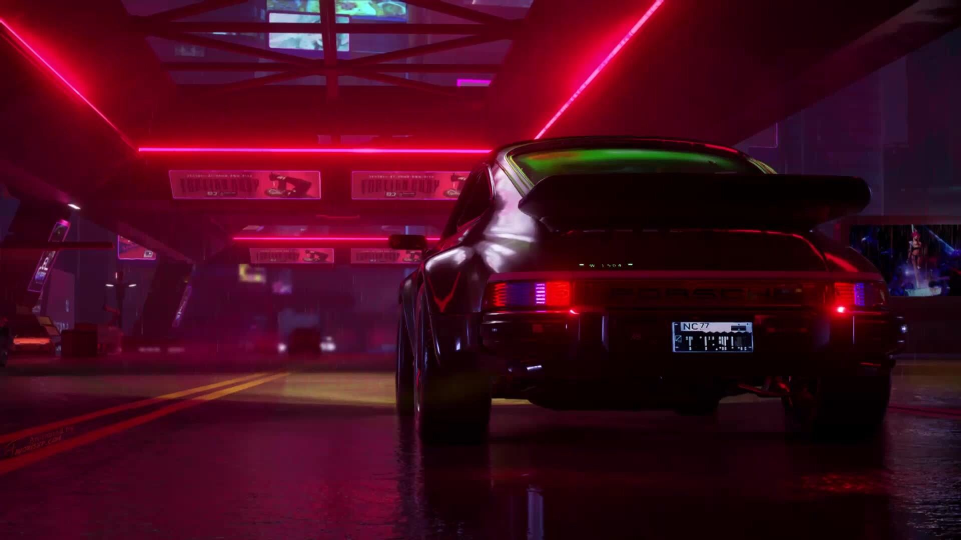 1920x1080 Porsche 911 Turbo animated Wallpaper