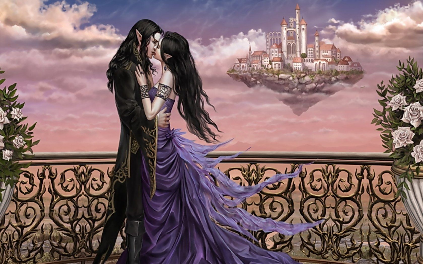 1680x1050 fantasy, Artwork, Love, Mood, Men, Women, Girl, Girls, Woman, Man, Art Wallpaper HD / Desktop and Mobile Background