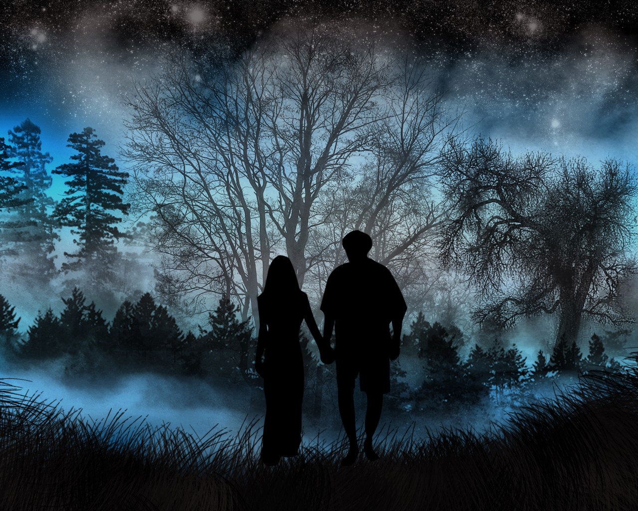 1280x1024 Fantasy Love Dark HD Wallpaper 111608