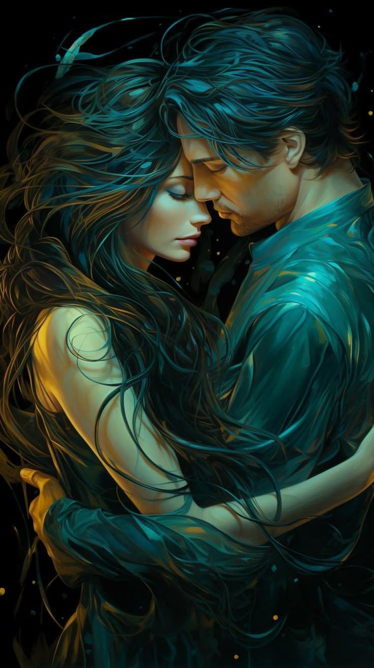 736x1315 Couples fantasy art. Dark fantasy romance wallpaper, Man and woman art couple, Romantic art