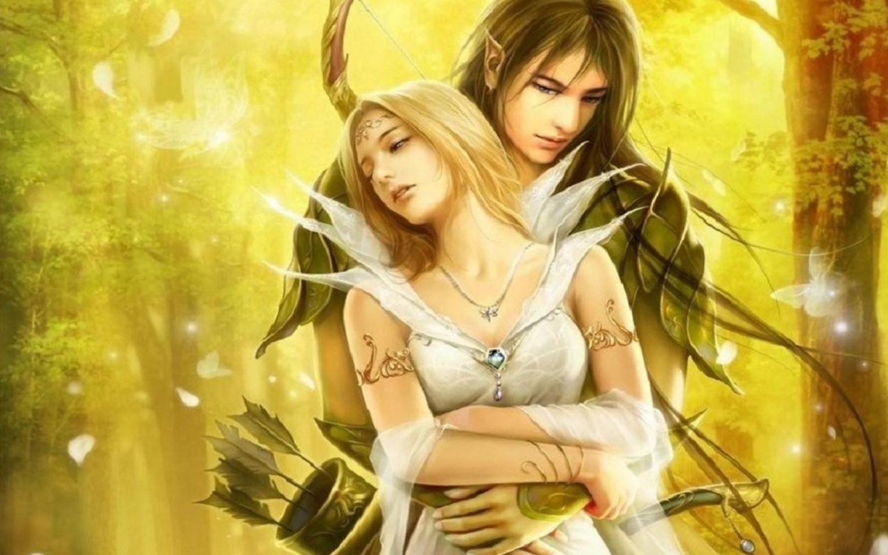 1280x800 Fantasy Love Wallpaper