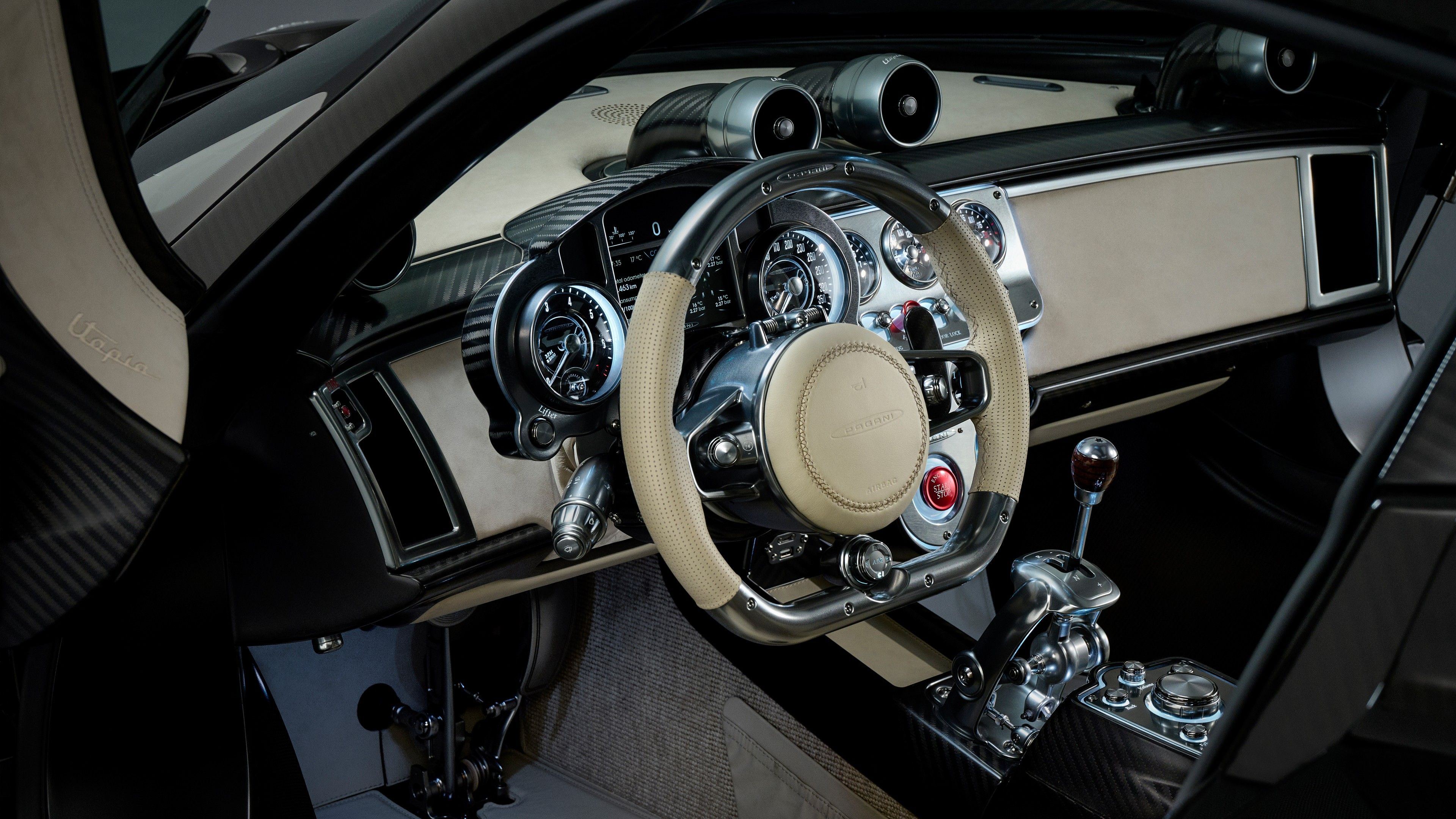 3840x2160 Pagani Utopia 2023 Interior 8K Wallpaper Car Wallpaper