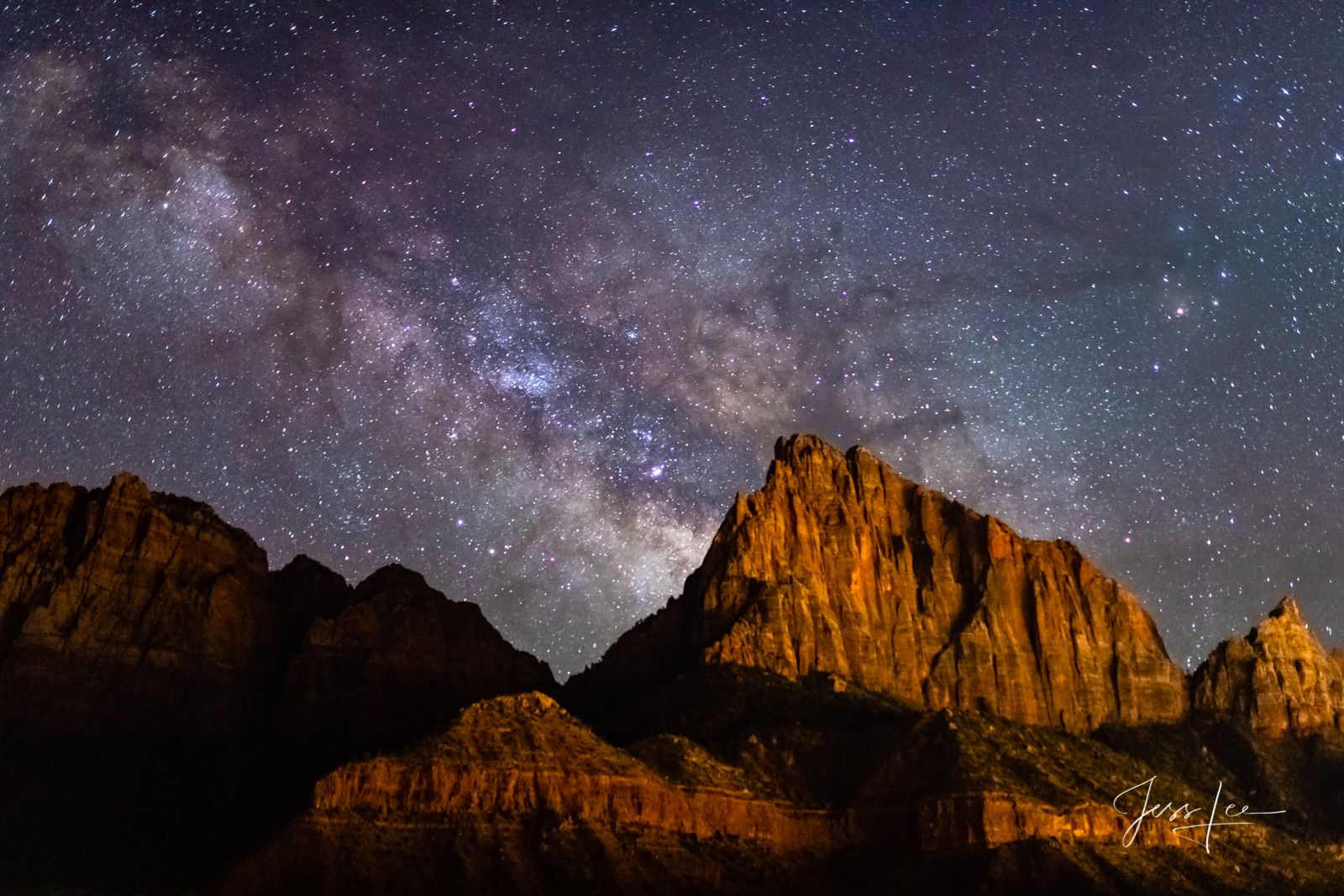 1600x1067 Zion Photo Fine Art National Park Print Milky Way Photo. Fine Art Photography