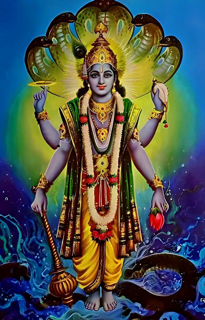 716x1118 All god image HD. Vishnumurthy image, God vishnu image hd, भजन lyrics