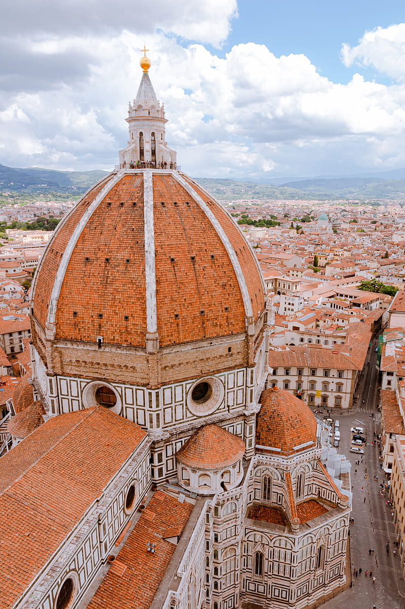 800x1204 Florence, Santa Maria del Fiore, Cathedral, church, evening, sunset, city lights, HD wallpaper