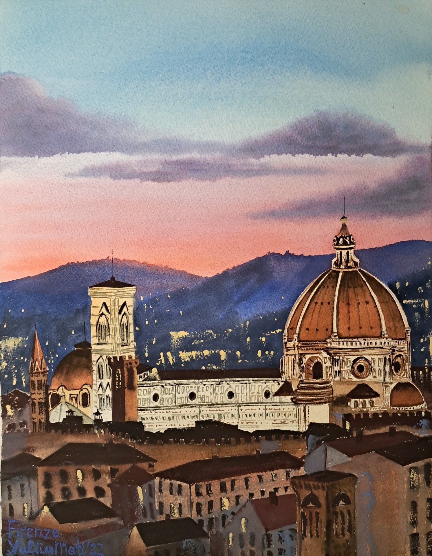 1492x1920 Santa Maria del Fiore Florence Painting