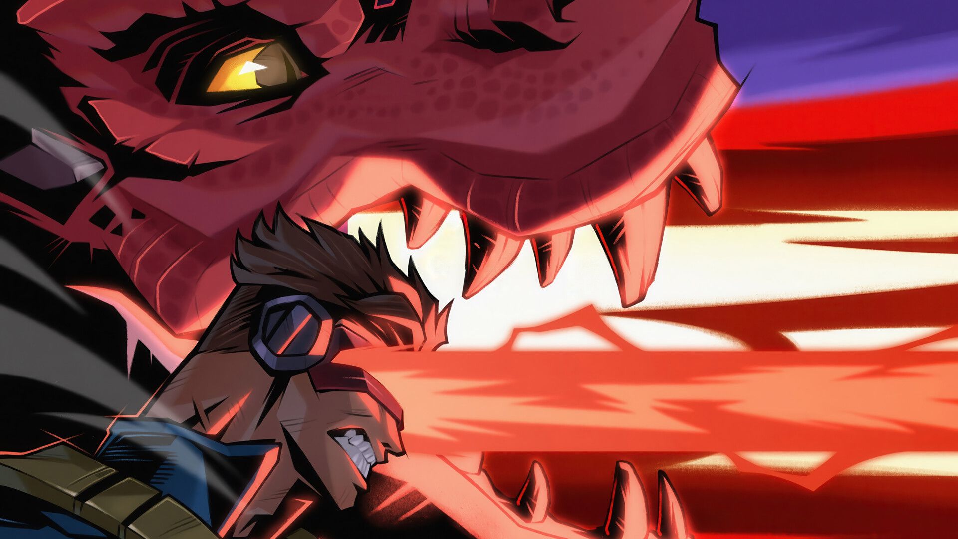 1920x1080 Marvel Rivals Cyclops Devil Dinosaur 4K Wallpaper PC HD