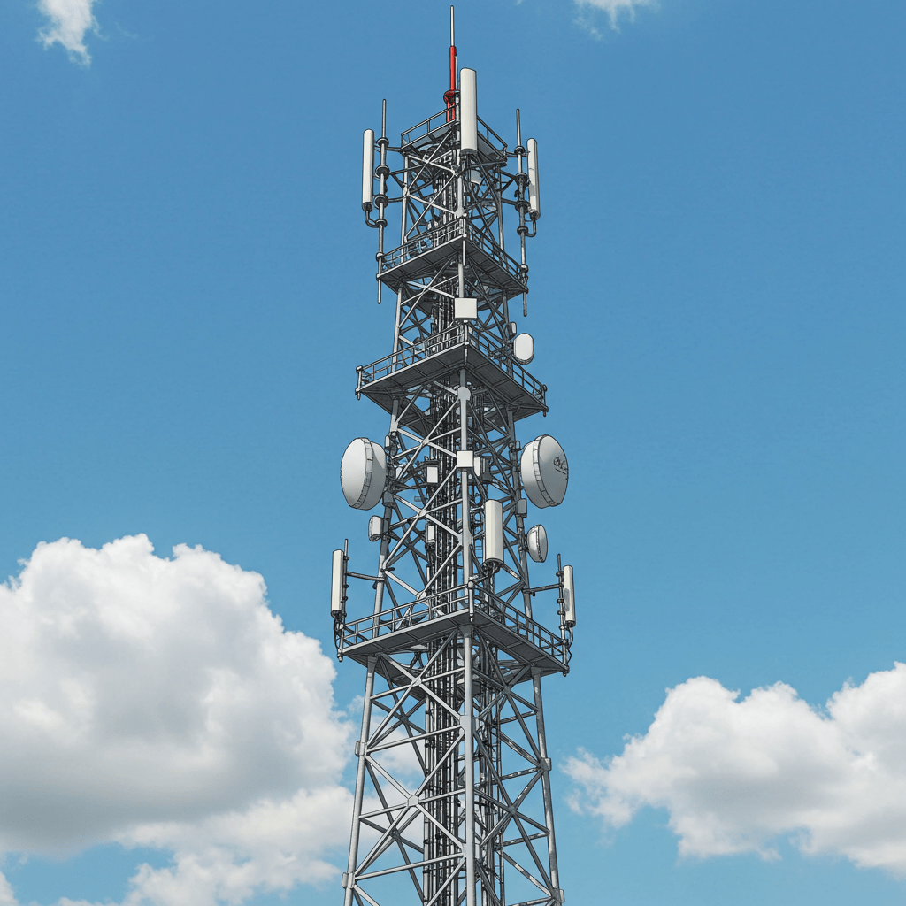1024x1024 Telecommunication Lattice Tower for Reliable Connectivity
